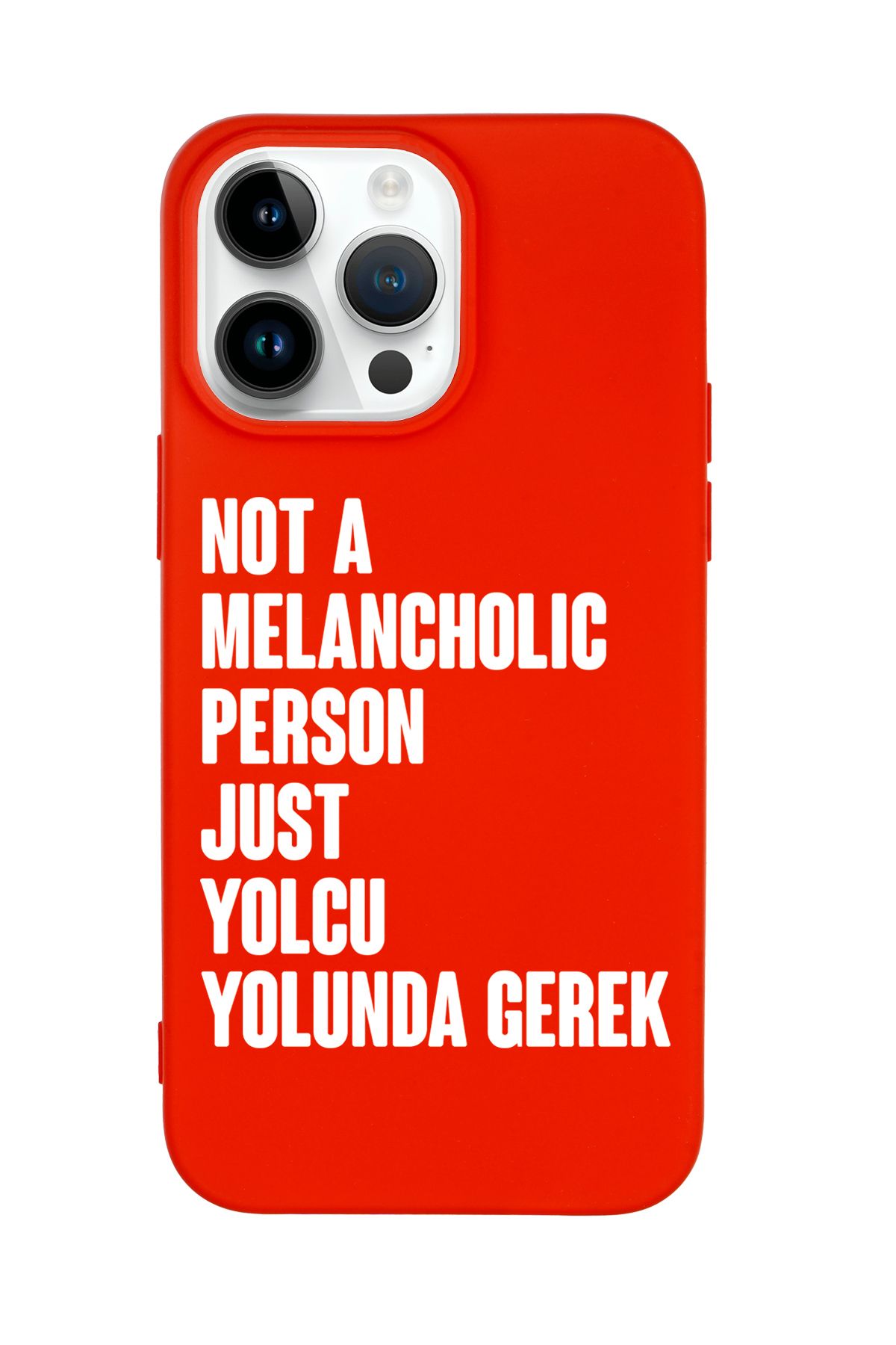 mooodcase iPhone 14 Pro Max Uyumlu Not Melancholic Person Just Yolcu Yolunda Desenli Telefon Kılıfı