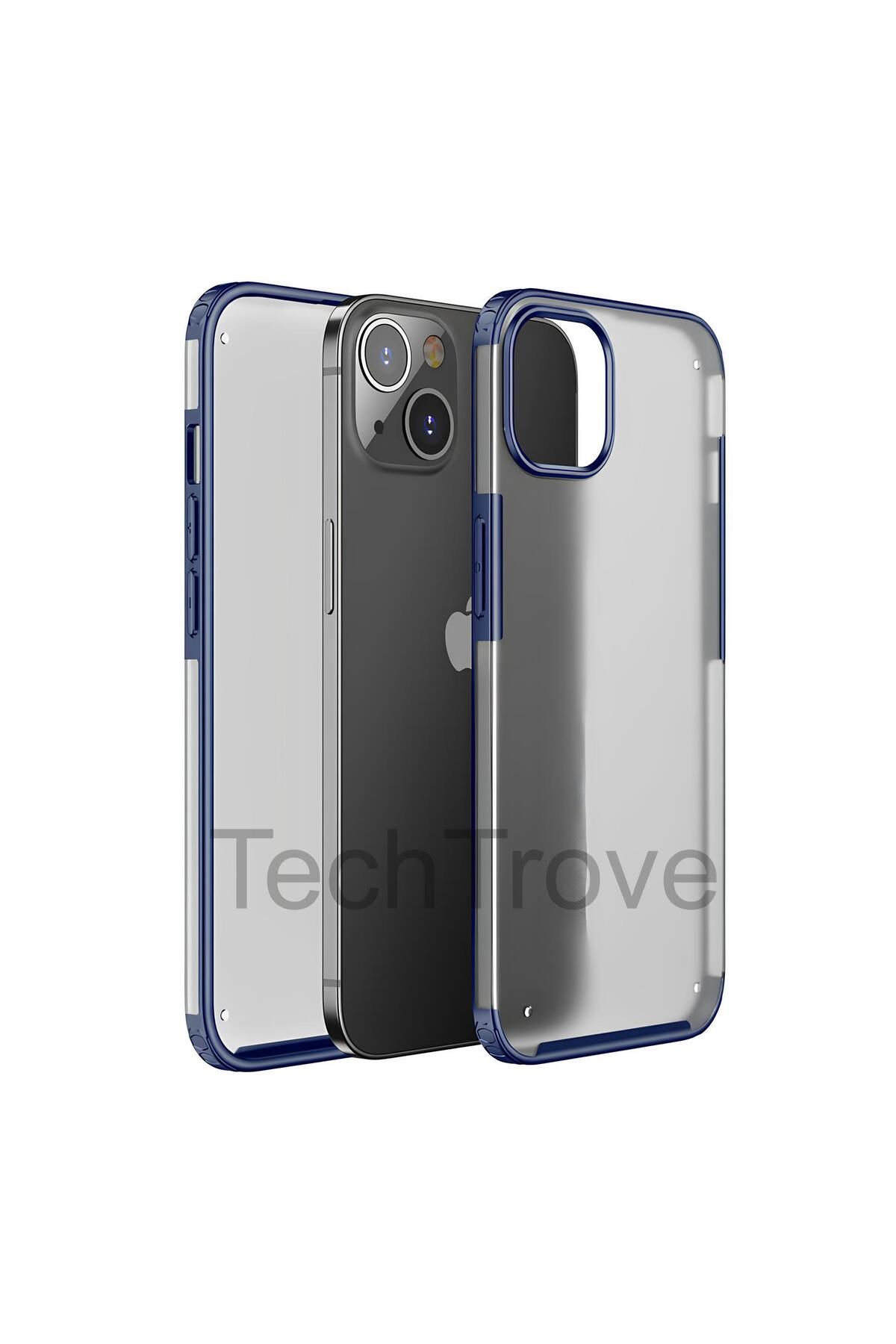 TechTrove Apple iPhone 13 Mini Kılıf Extra Korumalı Arkası Şeffaf Slikon Kapak