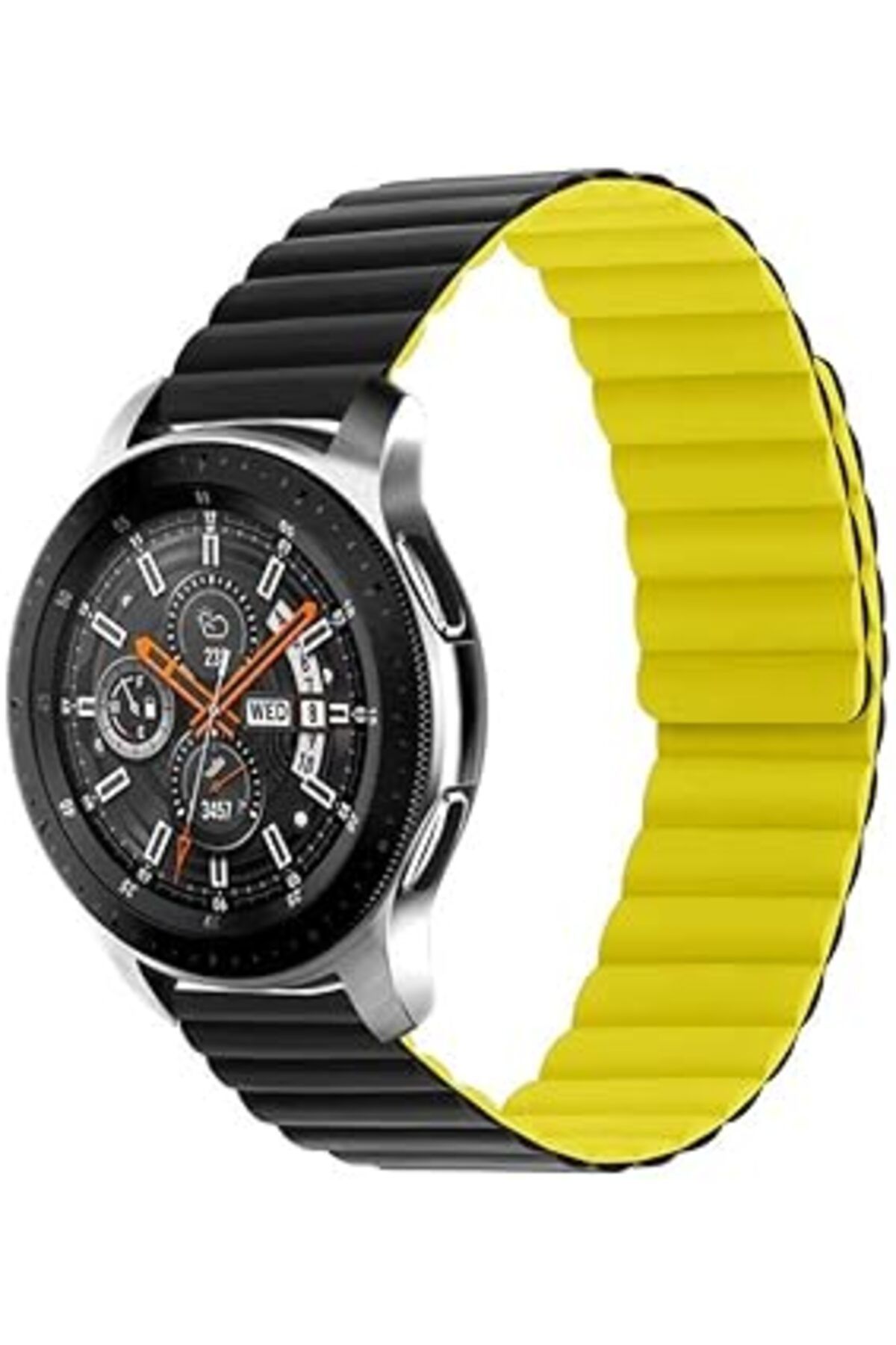 karadağsb Zore Galaxy İle Uyumlu Watch Active 2 40Mm Krd-52 Kordon Siyah-Sarı