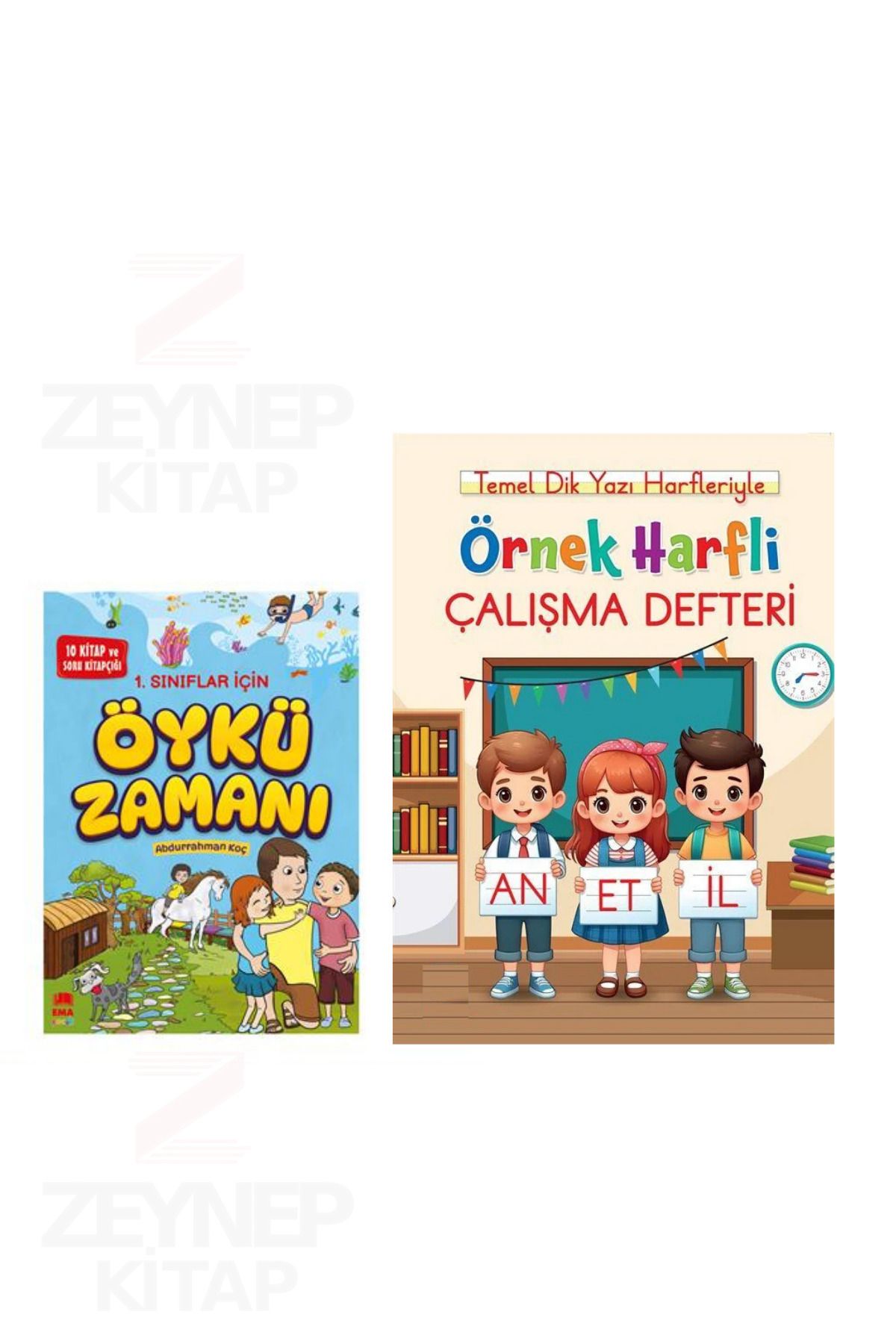 Ema Çocuk 1.Sınıflar İçin Öykü Zamanı(10Kitap+SK)ve Örnek Harfli Çalışma Defteri Anetil 2'li Set