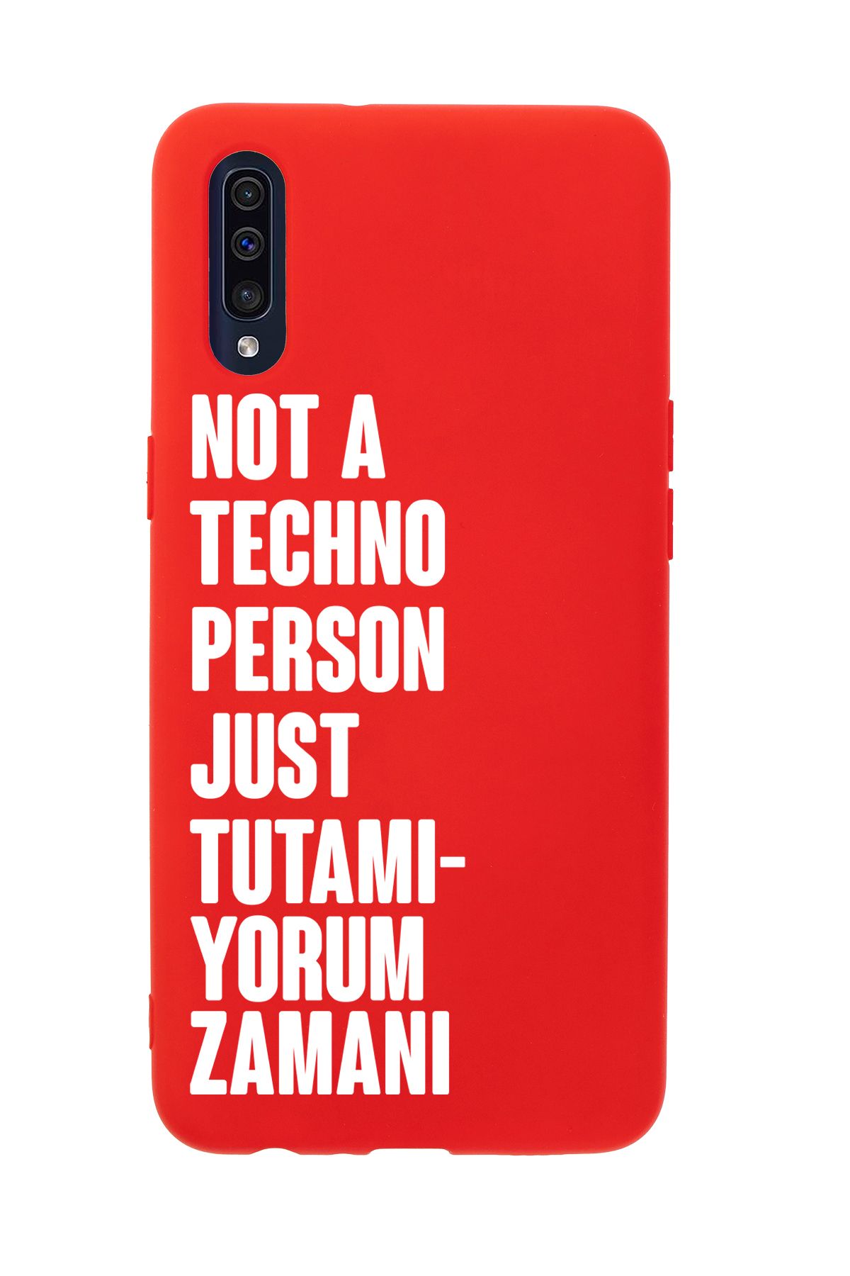 mooodcase Samsung A50 Uyumlu Not Techno Person Just Tutamıyorum Zamanı Desenli Telefon Kılıfı