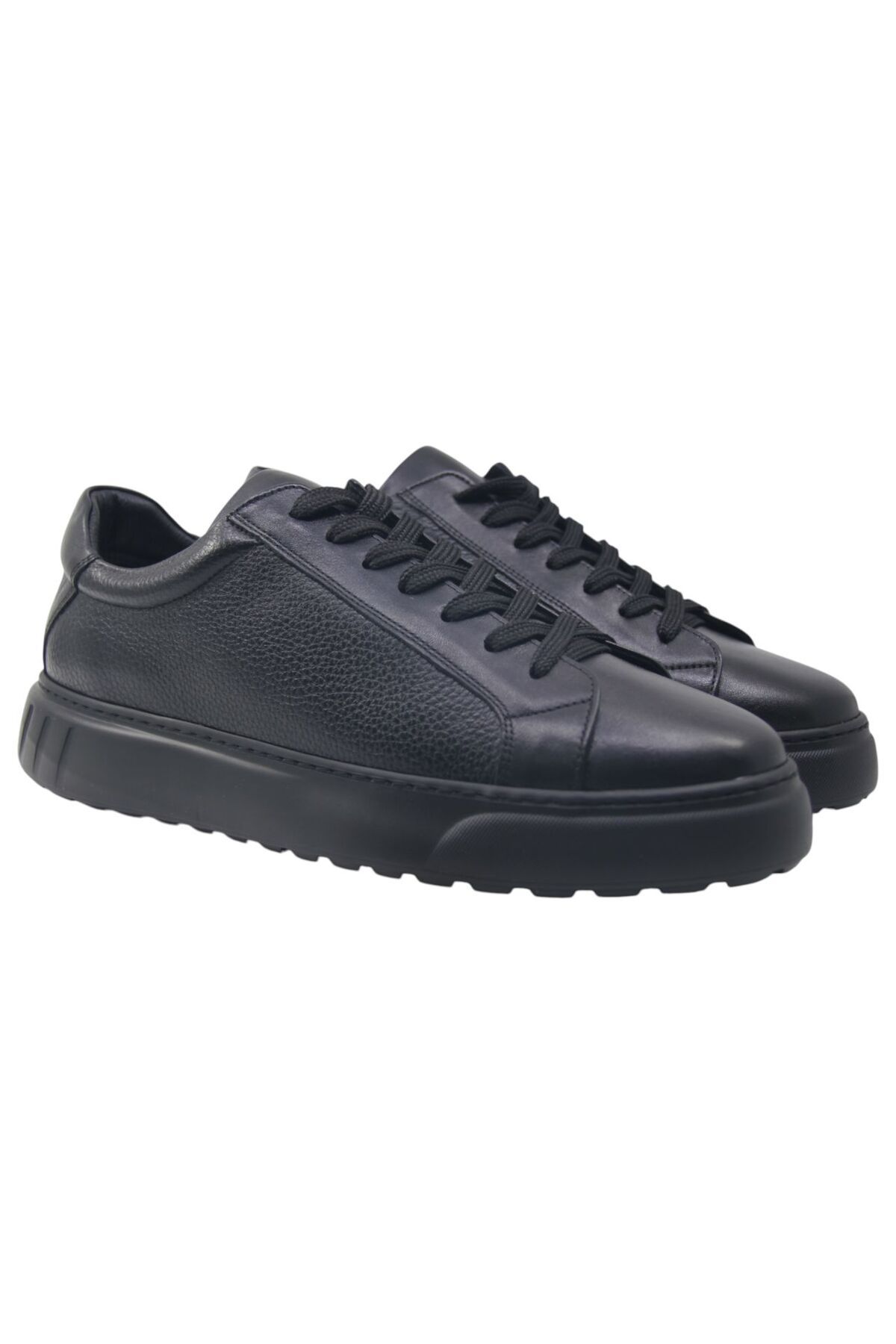DERİ G Deri-G Siyah Hakiki Deri Bağcıklı Erkek Sneaker 242-4213SY-43