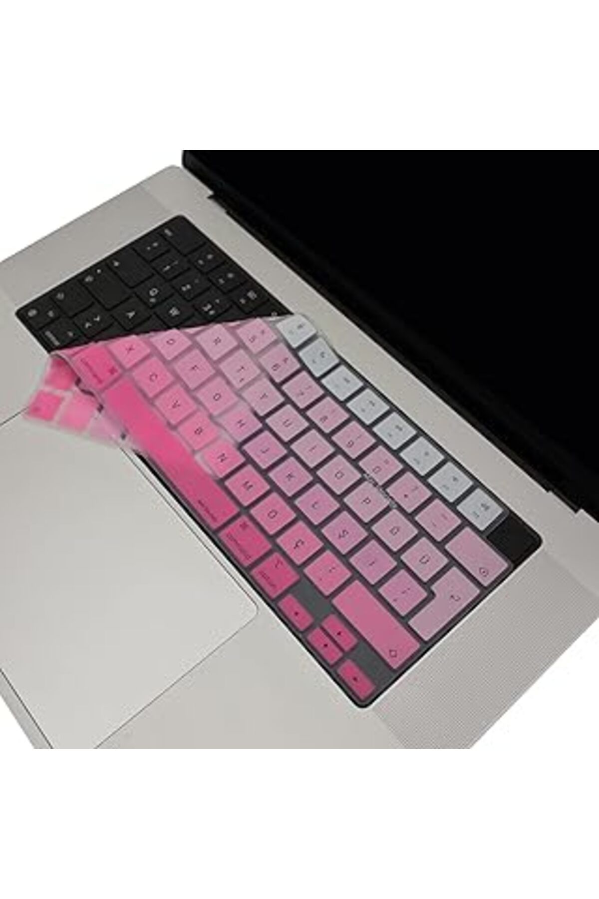 Mu Art Ahşap Mcstorey Macbook Air Pro M1-M2-M3 Klavye Koruyucu (Türkçe Q) Touchid'Li A2681 A3113 A2941 A3114 A24