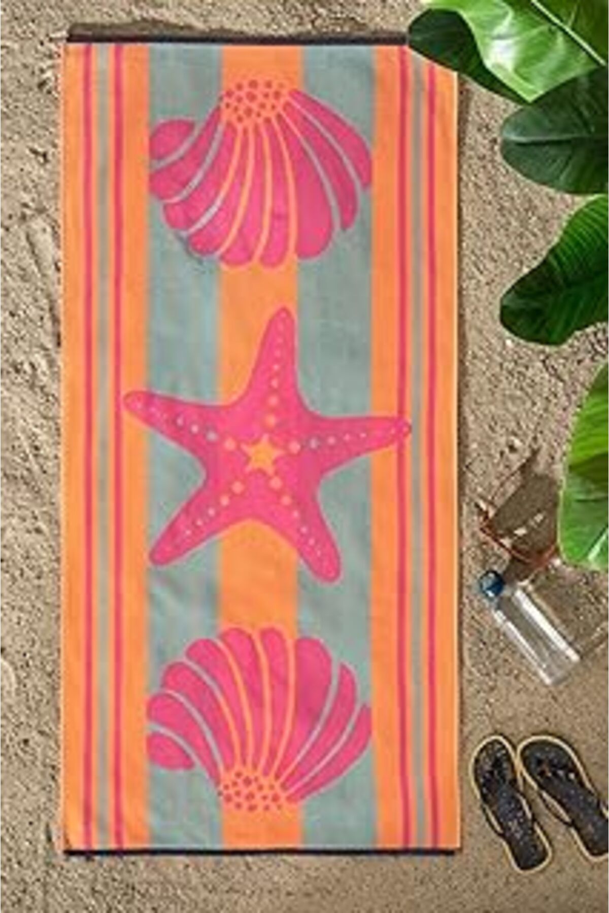 NZM TİCARET Özdilek Nice Pink Shell Plaj Havlusu 70X150 Cm