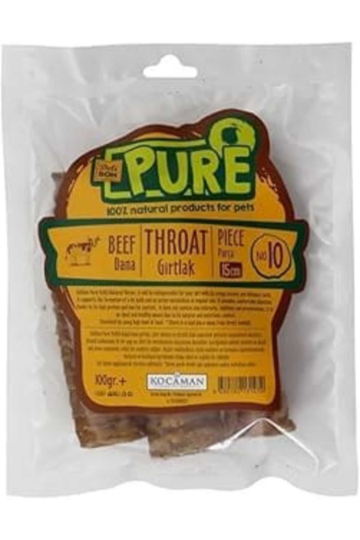 karadağsb Deli Bon Kurutulmuş Parça Dana Gırtlak Köpek Ödül Maması 15 Cm 100 Gr