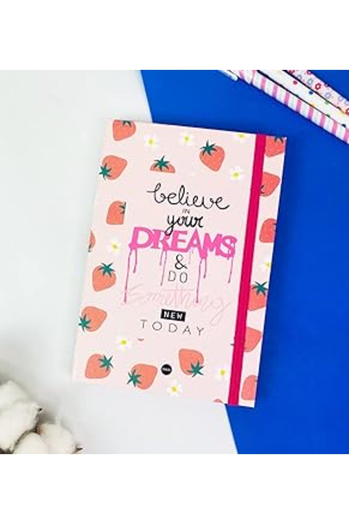 NZM TİCARET Believe In Your Dreams Tasarımlı Lastikli Defter