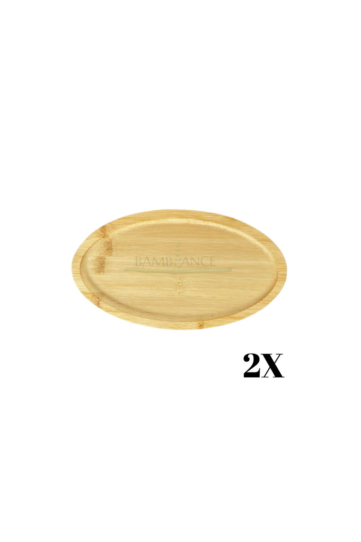 bambiance Bambu oval sunumluk 2li