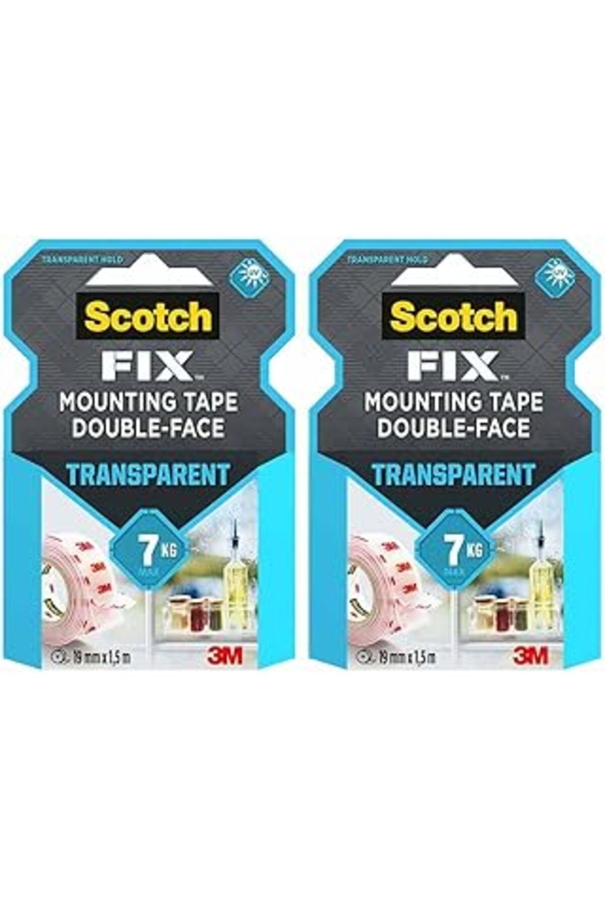 NETWORK ART Command Scotch Şeffaf Montaj Bandı 19Mm X 1,5M, 2X