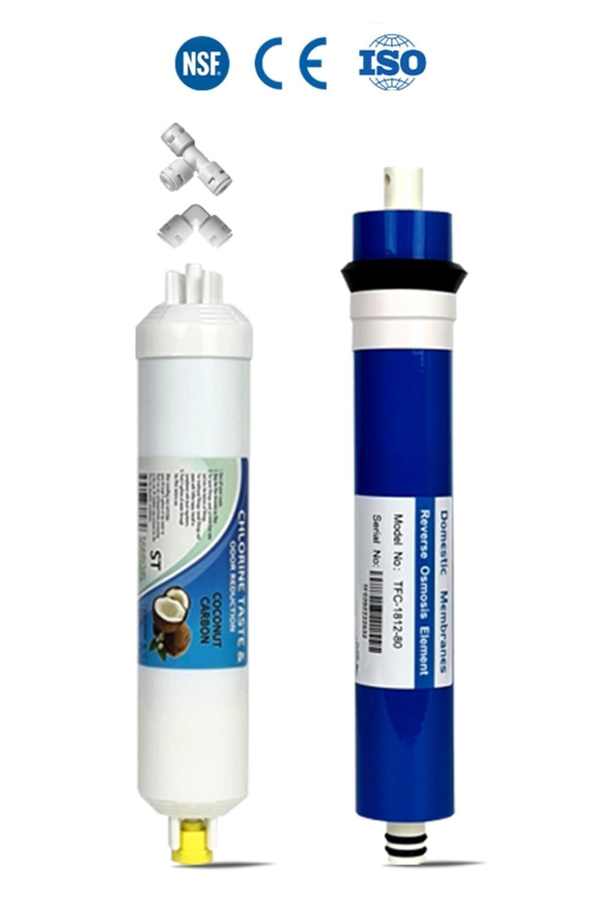 Filter Store Tüm Su Arıtma Cihazlarına Uyumlu Filtre 80 Gpd Domestic Membran Yeni Seri Post Carbon Tatlandırıcı