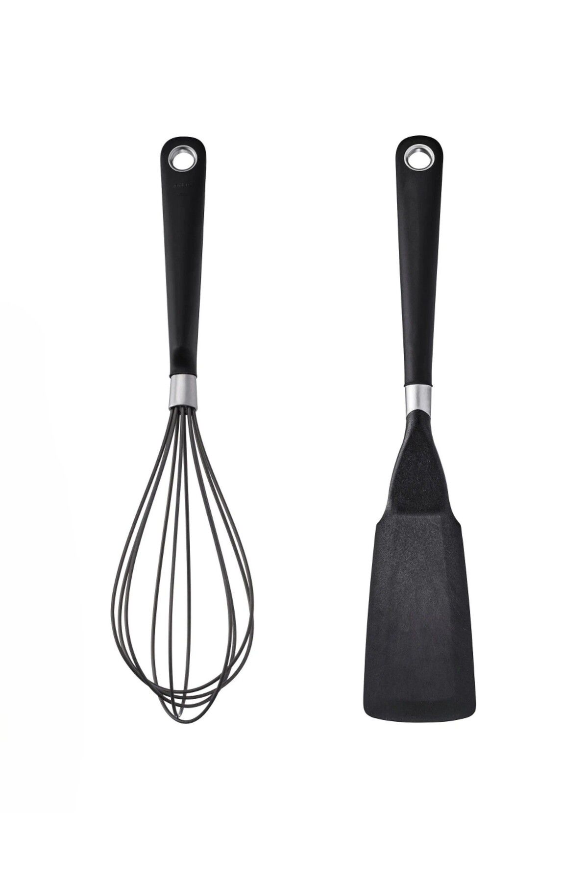 IKEA 2'li Set Çırpıcı (Uzunluk 34 cm) Ve Düz Spatula (Uzunluk 33 cm) Seti İkea Mutfak Gereçleri Set Siyah