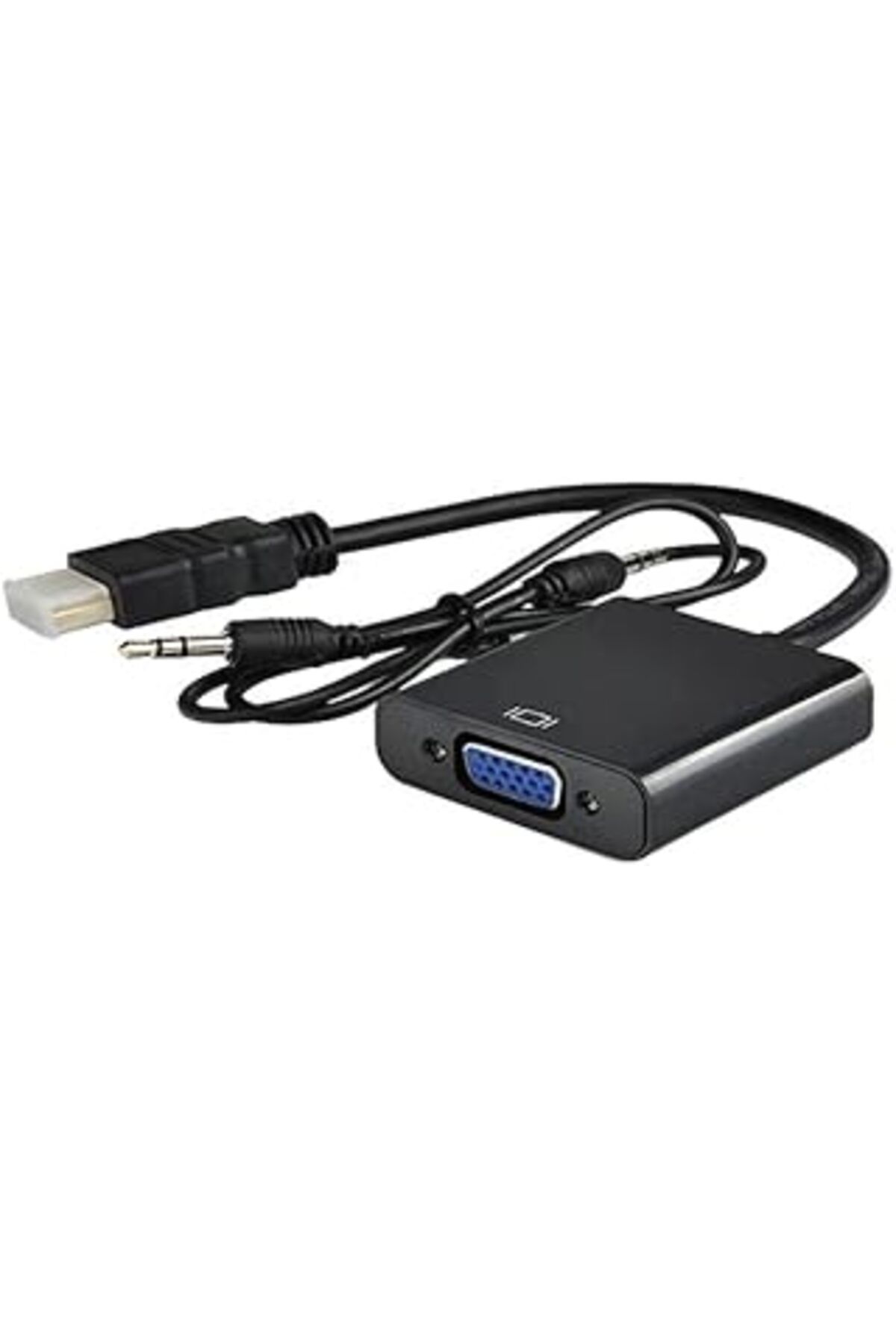 NZM TİCARET Hdmi To Vga Dönüştürücü Ses Kablosu Siyah