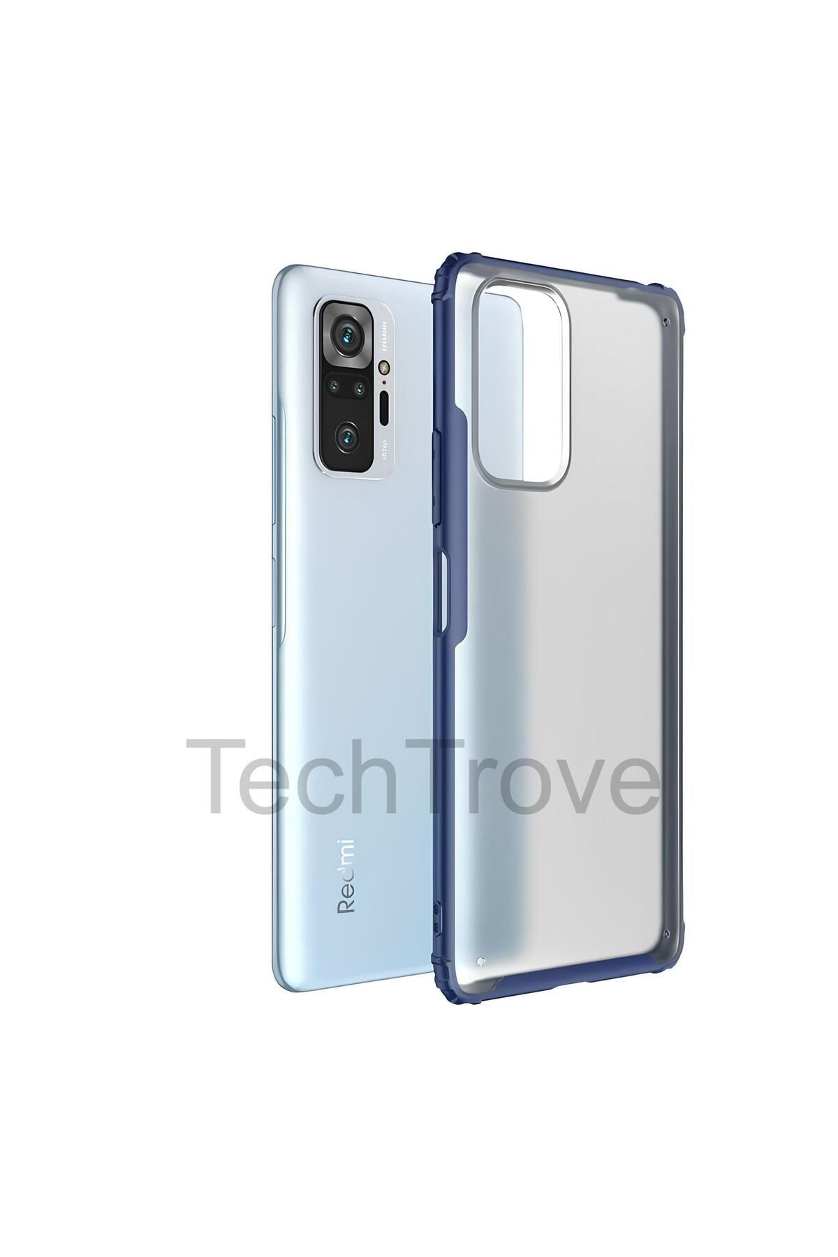 TechTrove Xiaomi Redmi Note 10 Pro Kılıf Extra Korumalı Arkası Şeffaf Slikon Kapak