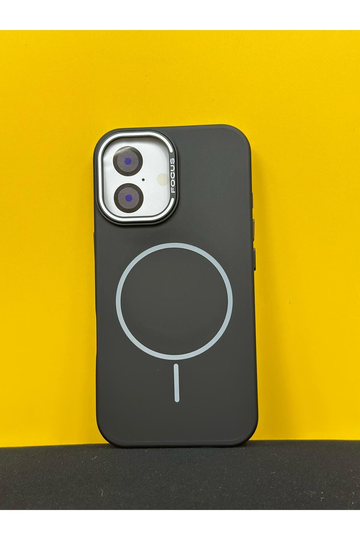 PEXURA TECH Apple iPhone 12 Magsafe Uyumlu Mat Silikon Telefon Kılıfı + Metal Kamera Koruma