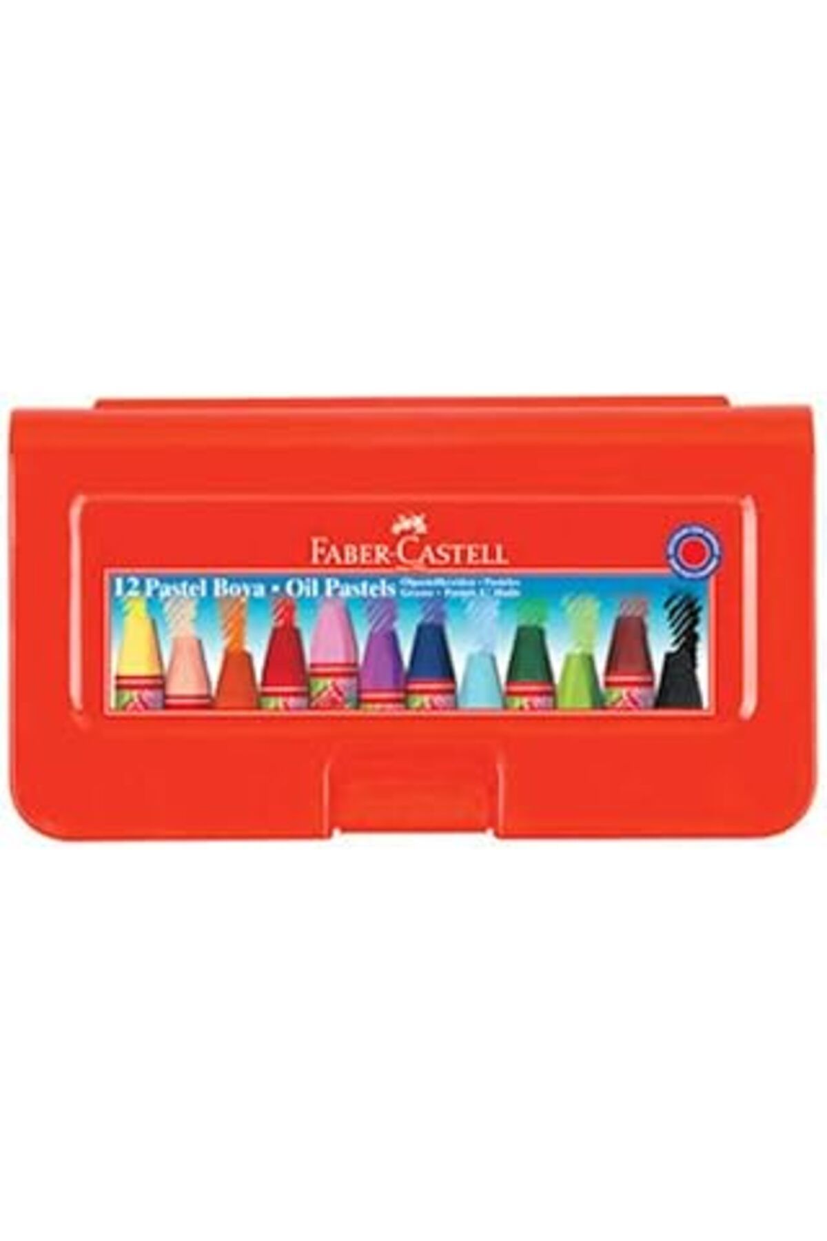 NZM TİCARET Faber-castell Altıgen Pastel Plastik Kutu,12'li 12 Renk