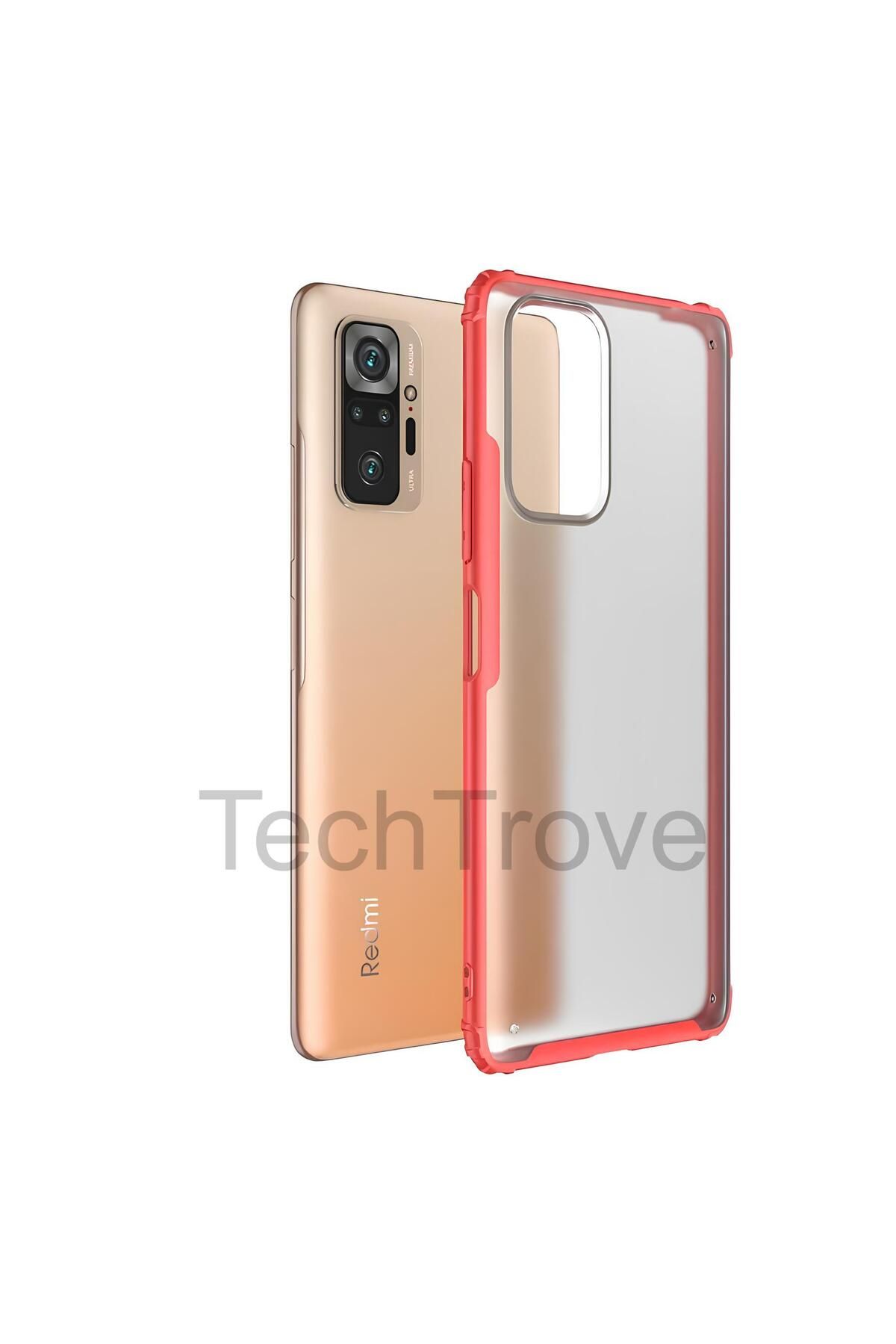 TechTrove Xiaomi Redmi Note 10 Pro Kılıf Extra Korumalı Arkası Şeffaf Slikon Kapak