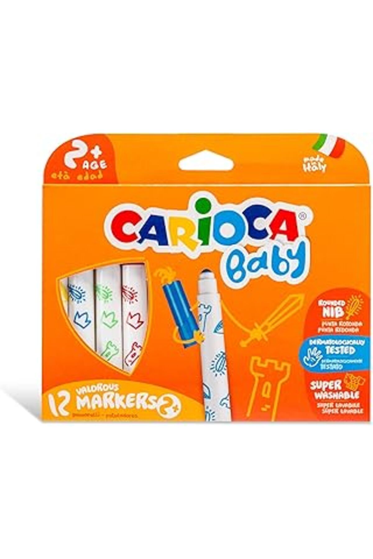 Pazarcan Carioca 12 Renk Baby Jumbo Keçeli Kalem 42814