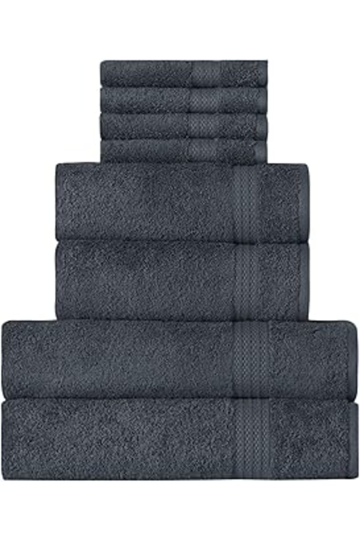 NZM TİCARET My Mürdüm Madame D'Or Paris, Lüks 2 Banyo Havlusu, 2 El Havlusu Ve 4 Mutfak Havlusu, Ring Pamuklu B