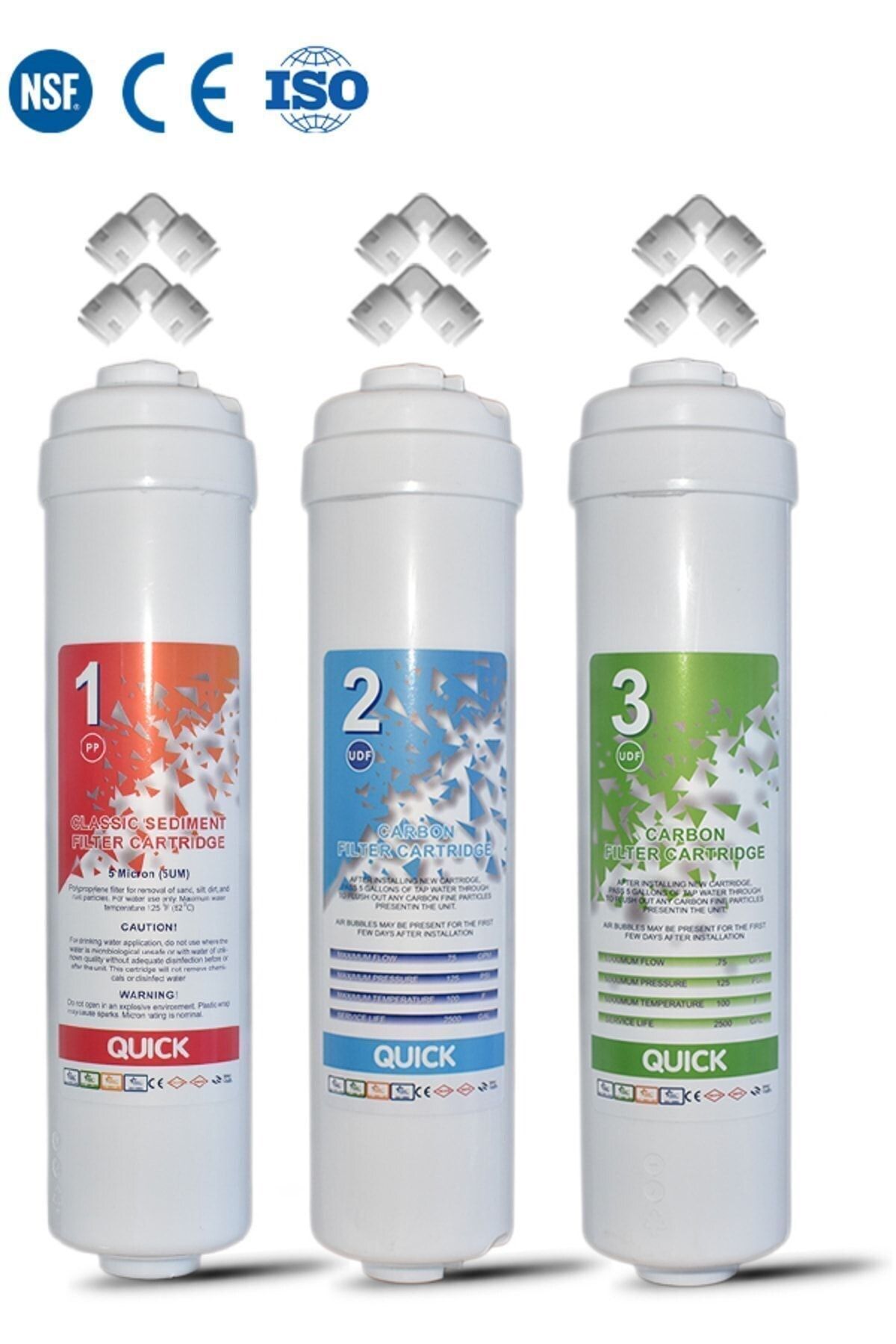 Filter Store Kapalı Kasa Su Arıtma Cihazı Filtresi Inline 6 Aylık Yeni Sistem Filtre Seti