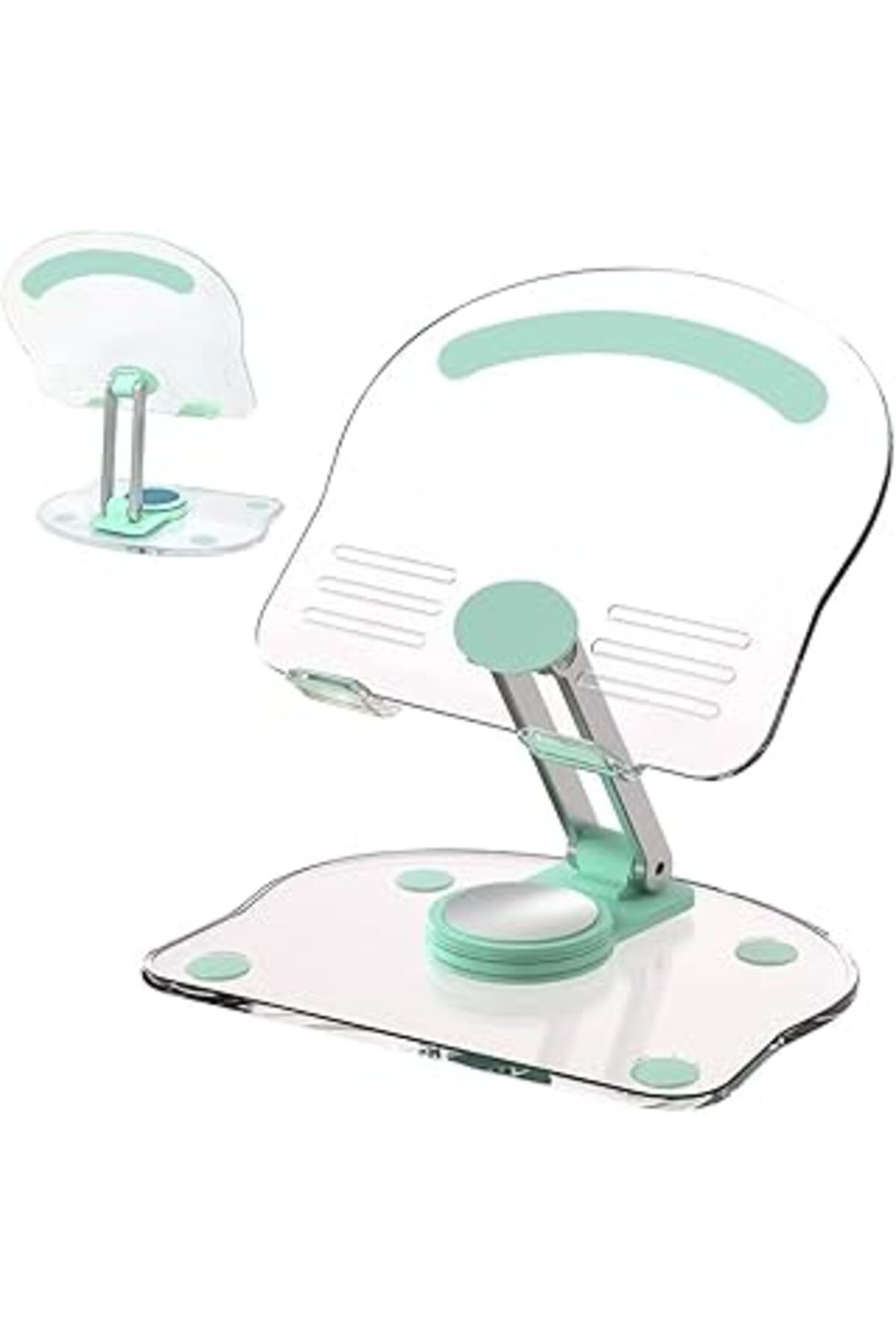 karadağsb Techbender 360 ° Dönen Akrilik Tablet Standı, Masa Ev Ofis Için Katlanabilir Ayarlanabilir Şeffaf T