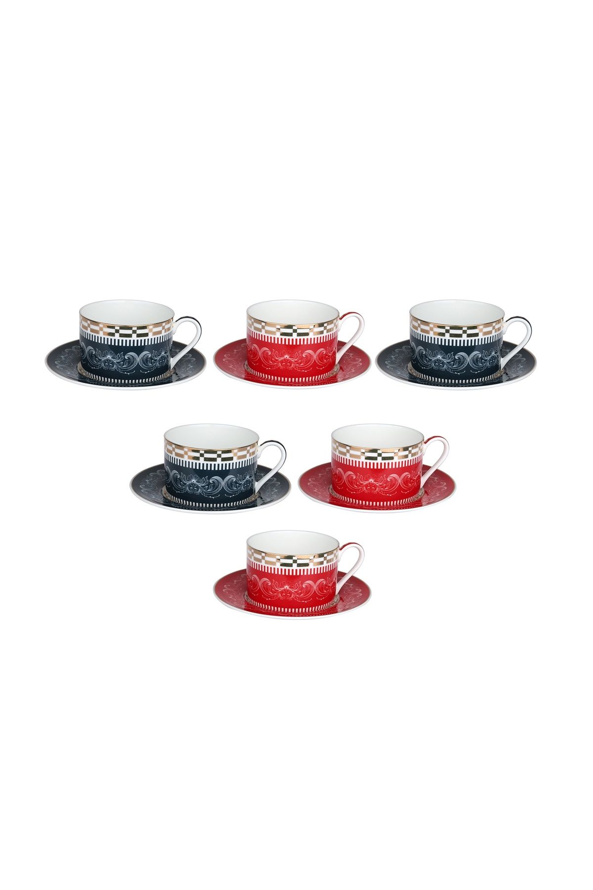 Lucky Art Lancelot New Bone China Porselen 6lı Çay Fincanı Seti