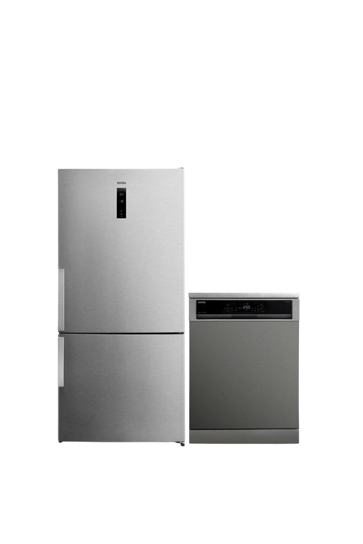 Vestel 2'li Inoks Beyaz Eşya Seti (BM 5312 X Bulaşık + NFK64022 EX Buzdolabı)