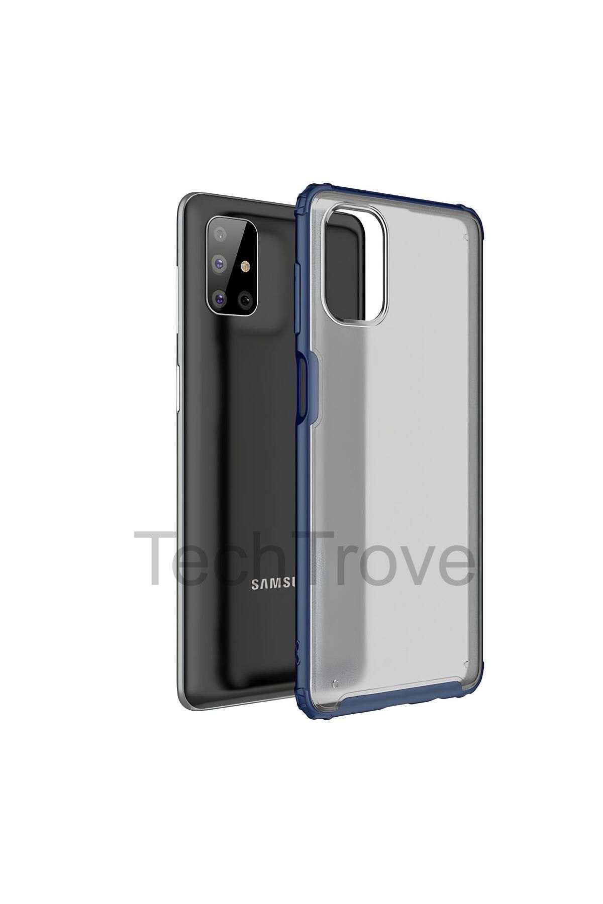 TechTrove Samsung Galaxy M51 Kılıf Extra Korumalı Arkası Şeffaf Slikon Kapak