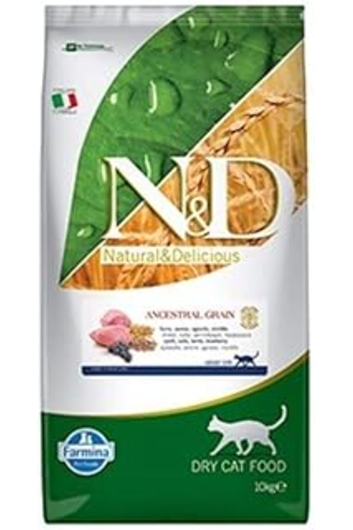 karadağsb N&D Ancestral Grain Kuzu, Kılçıksız Buğday, Yulaf & Yaban Mersini Yetişkin Kedi Maması