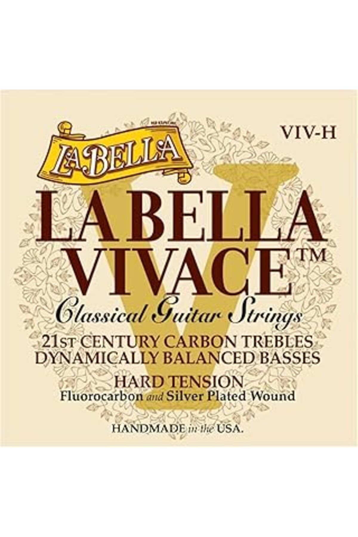 jupiter global bazaar La Bella Viv-M La Bella Vivace Florokarbon Klasik Gitar Enstrüman Telleri - Hard Tension(Sert Gergi