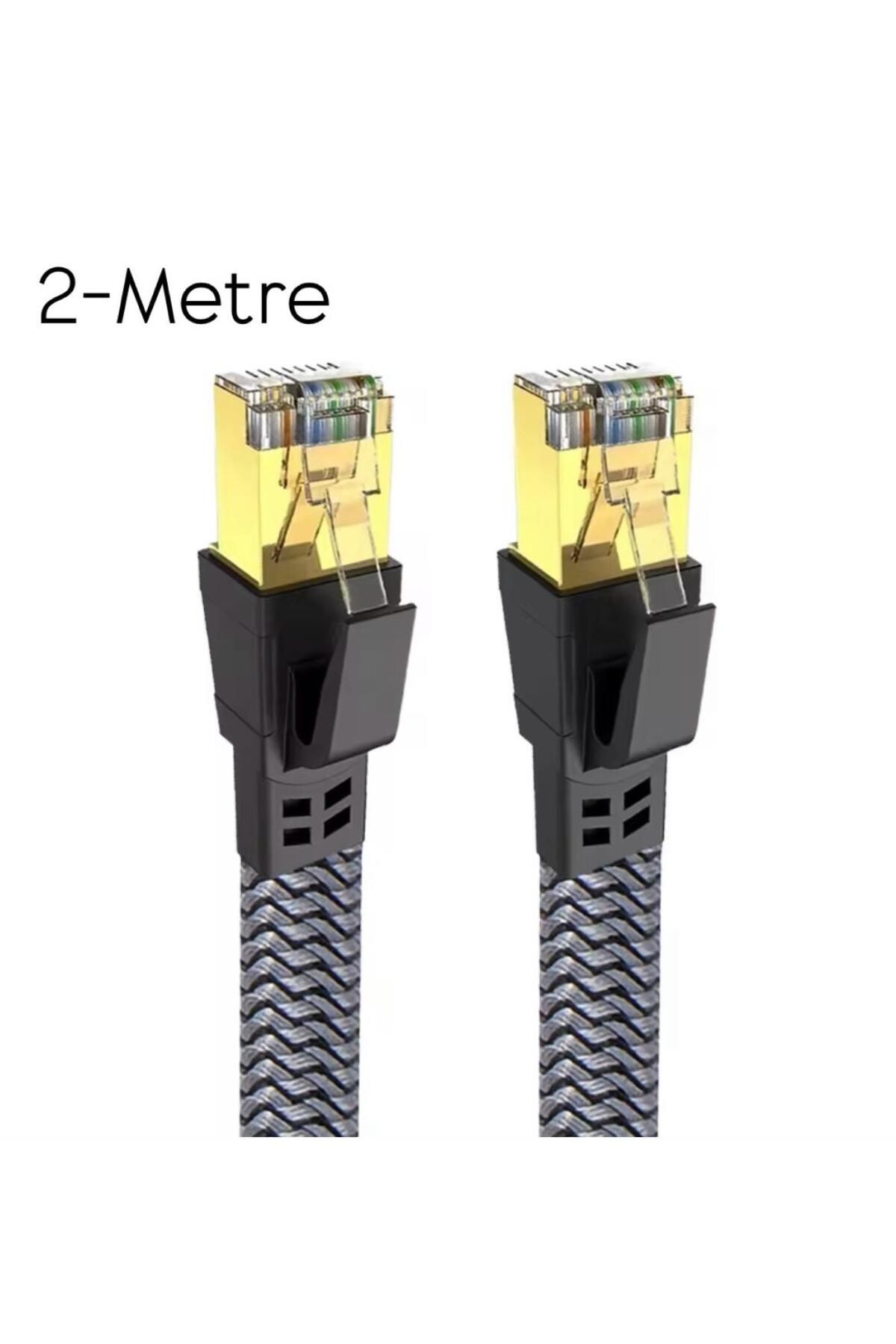 sonx Cat 8 LAN Kablosu –Ethernet Kablosu Örgü Kaplama, Yüksek Hızlı – 1m 2m 3m 5m 10m”