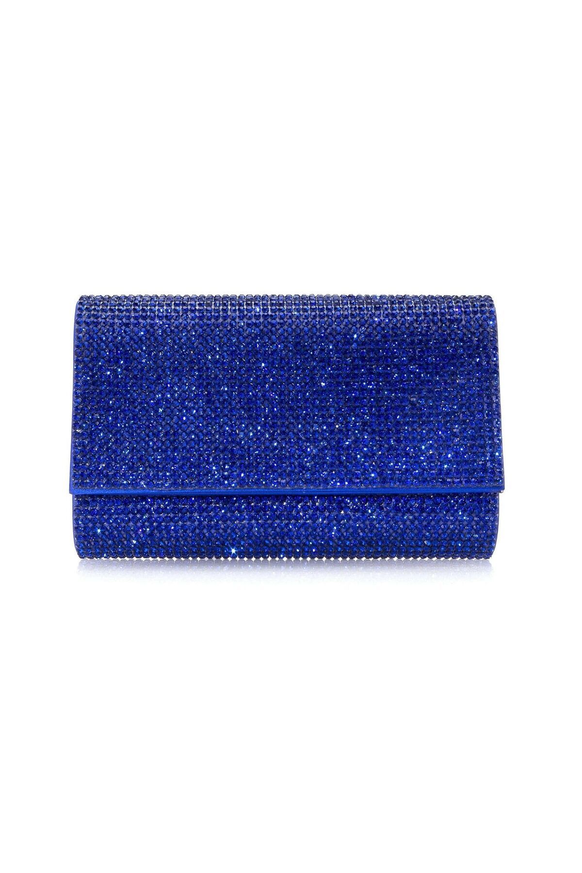 By EDUU Şaşa Model Sık Kaliteli Clutch El ve Omuz Askılı Lacivert Abiye Çanta