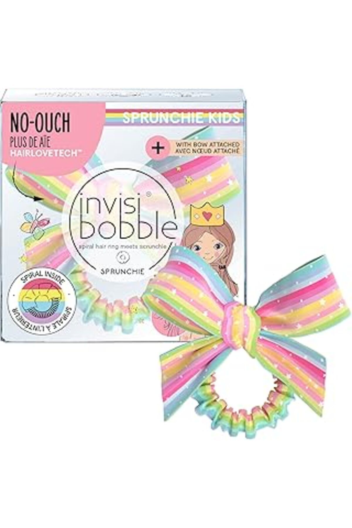karadağsb Invisibobble Kids Slim Sprunchie With Bow Let‘S Chase Rainbows Saç Tokası