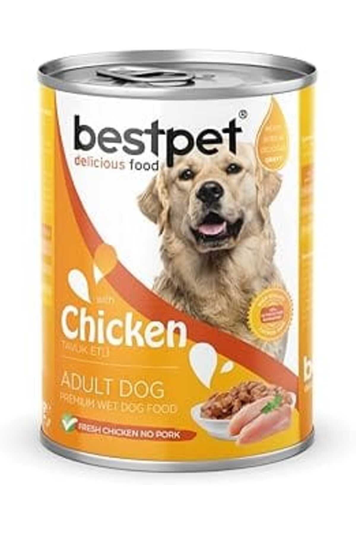 karadağsb Bestpet Yetişkin Köpekler İçin, Taze Tavuk Parça Etli Ve Soslu Yaş Mama, 400 G X 12 Adet