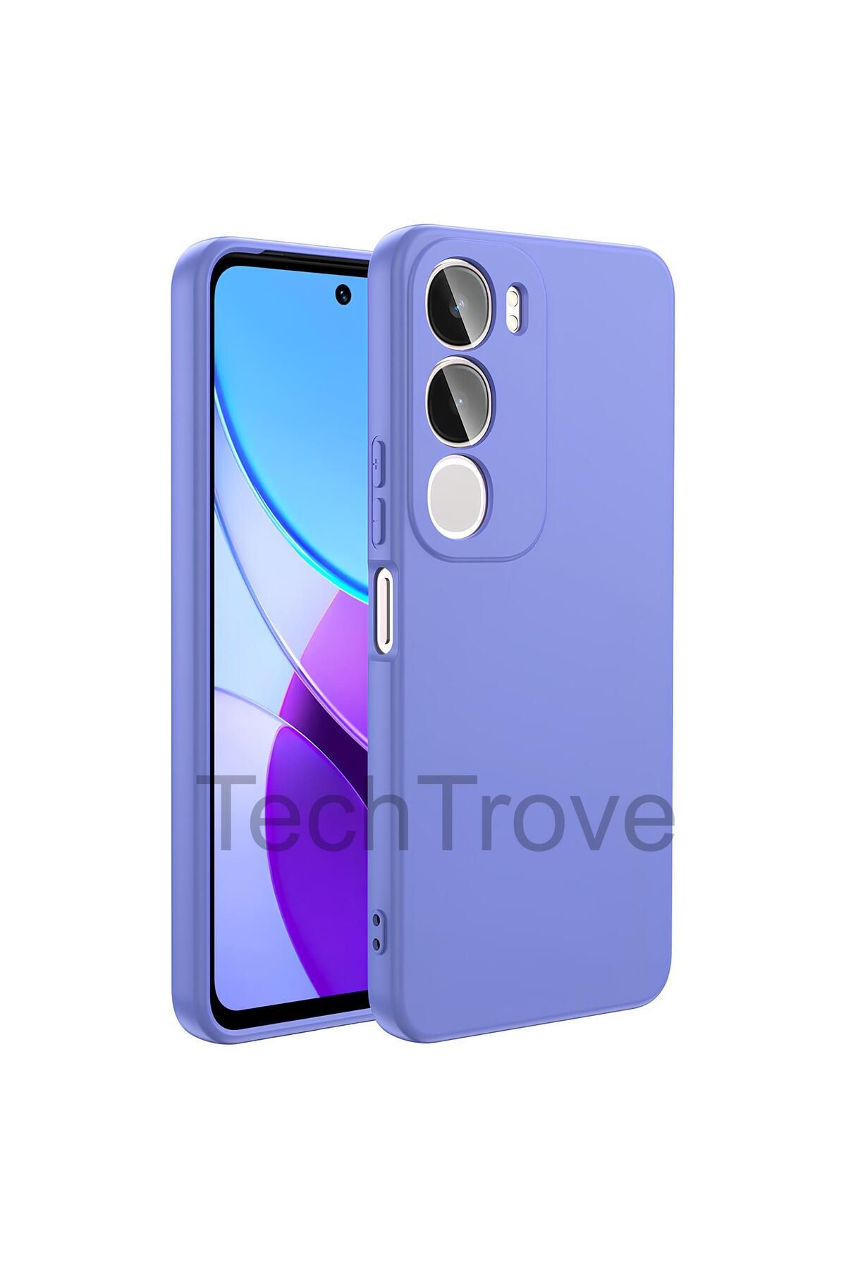 TechTrove Vivo Y19S Kılıf İçi Kadife Süet Tasarımlı Kamera Korumalı Renkli Silikon Kapak