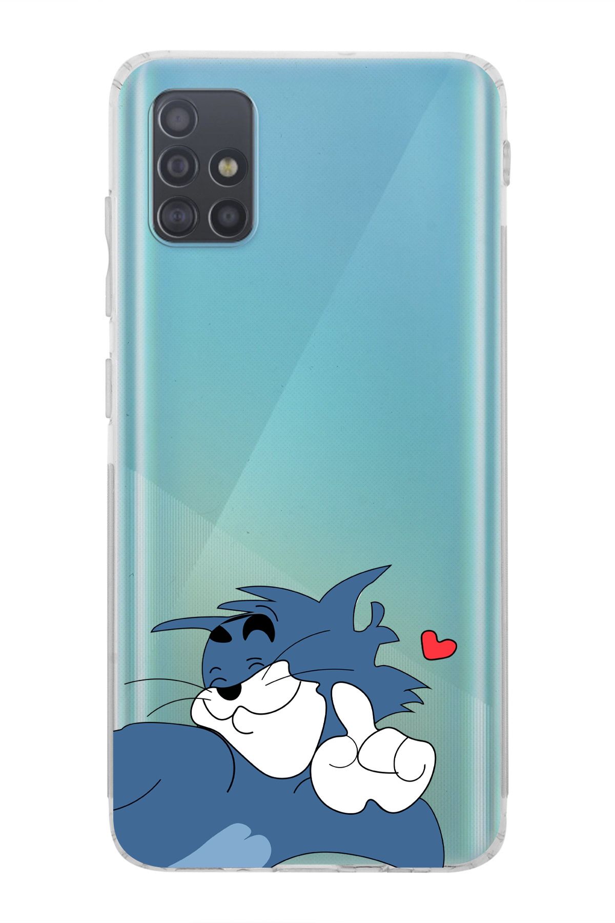 moonset Samsung Galaxy A51 Uyumlu Tom Tasarımlı Baskılı Şeffaf Telefon Kılıfı