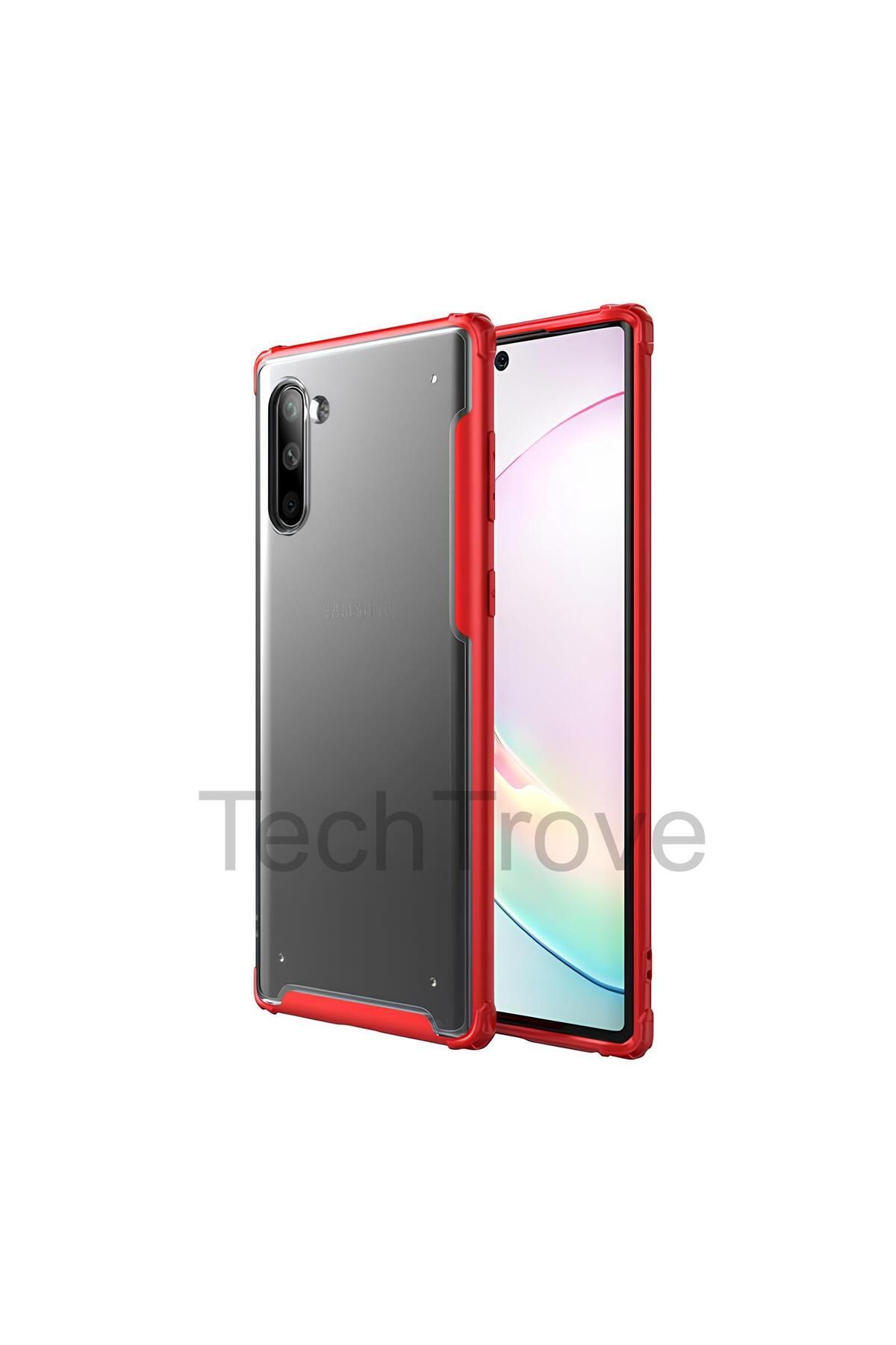 TechTrove Samsung Galaxy Note 10 Kılıf Extra Korumalı Arkası Şeffaf Slikon Kapak
