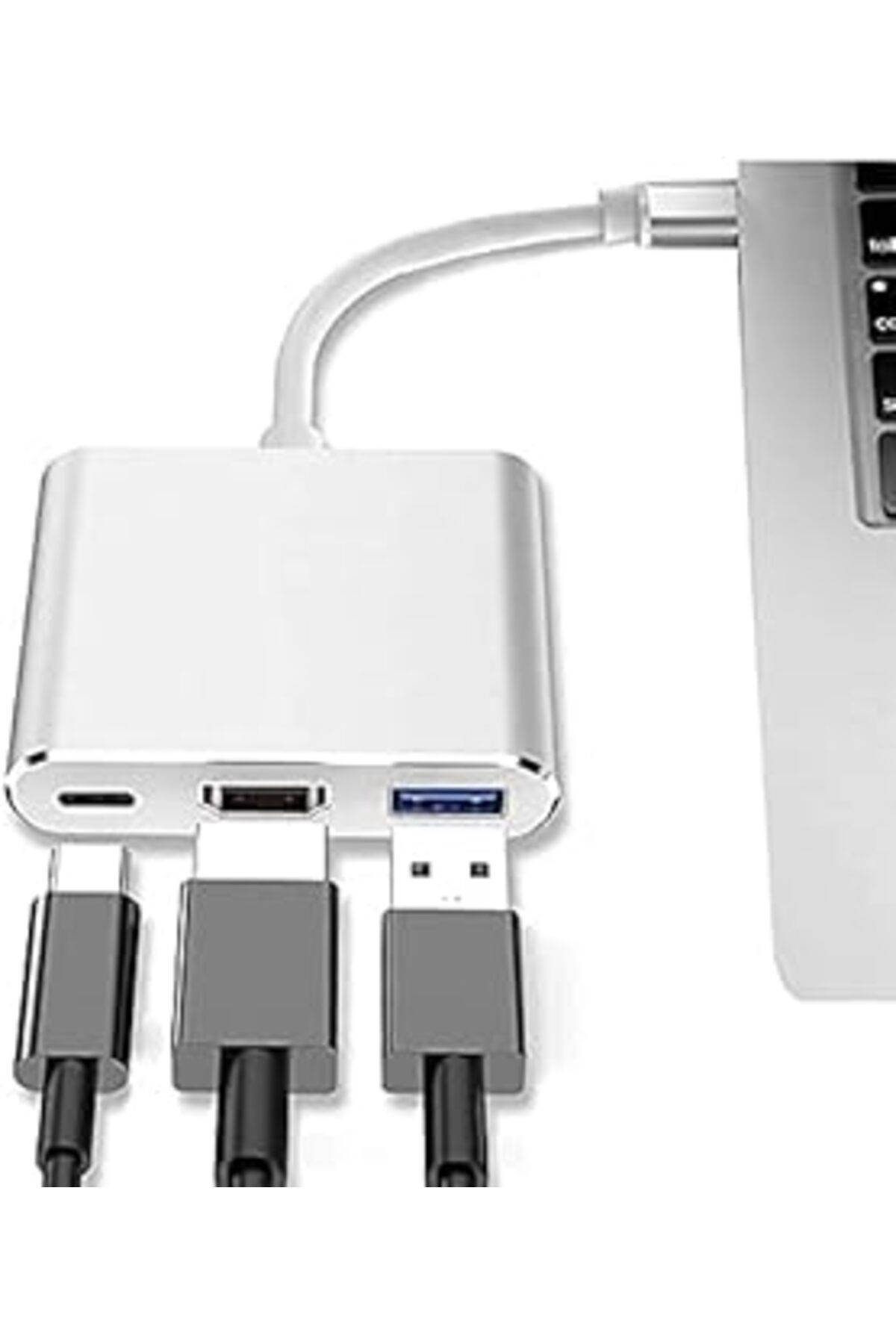 NZM TİCARET Daytona Cf01 Macbook Uyumlu 4K Full Hd 1080P Type C To 3 Portlu Hdmi - Usb 3.0 - Pd Çevirici Hub Ad