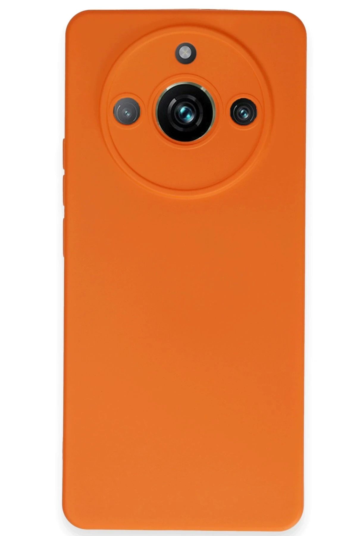 NewFace Realme 11 Pro uyumlu Kılıf Nano içi Kadife Silikon - Turuncu YNSMR