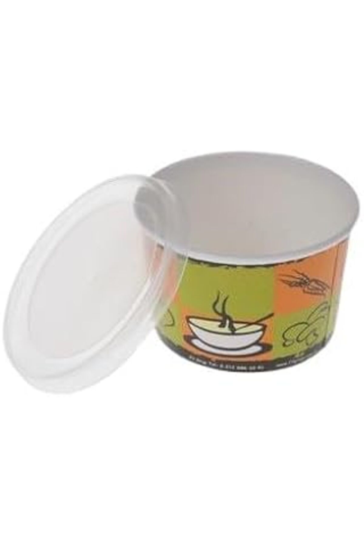 karadağsb Benim Marifetlerim - Kapaklı Karton Çorba Kasesi 25 Adet 16 Oz