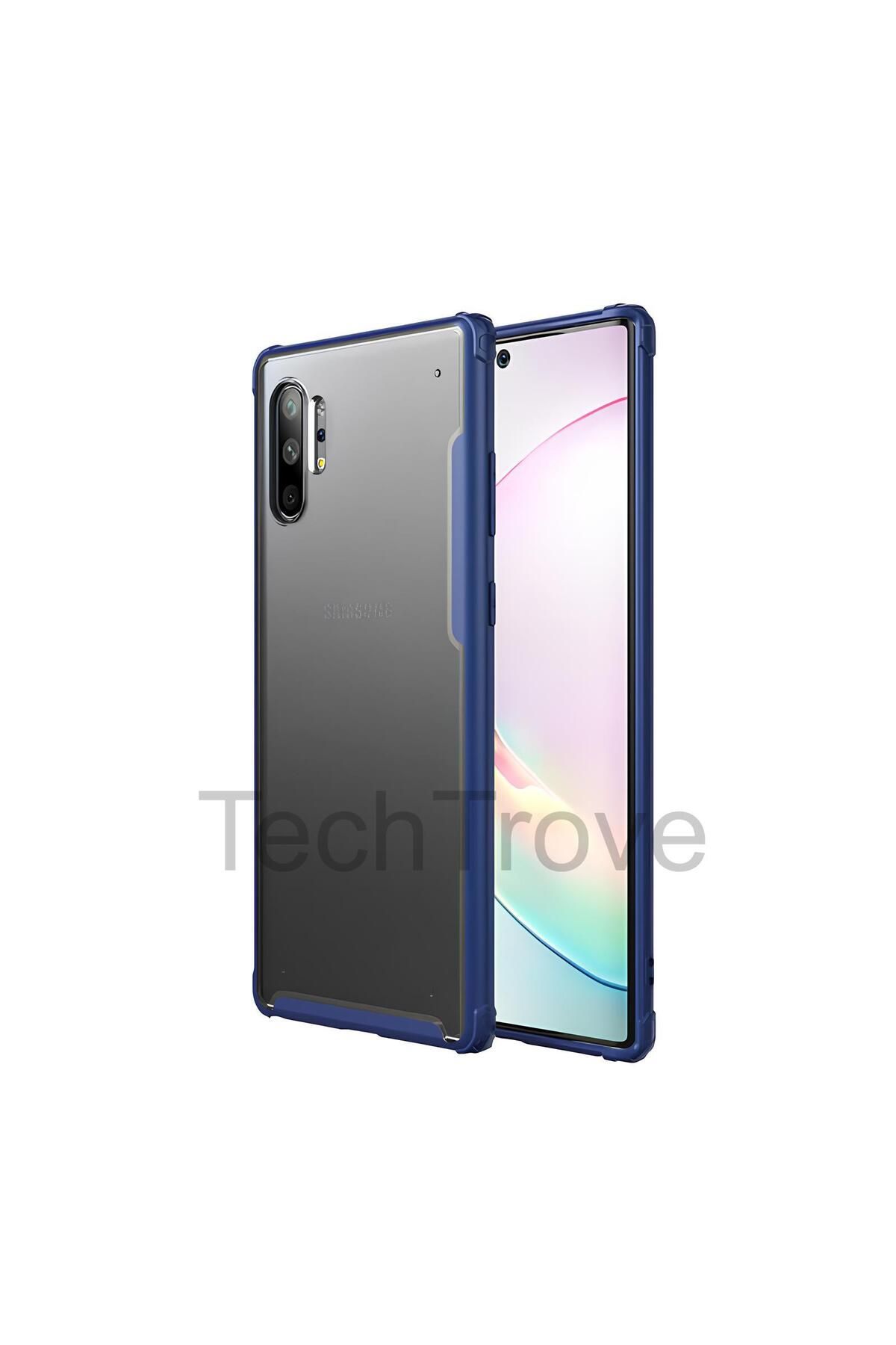 TechTrove Samsung Galaxy Note 10 Plus Kılıf Extra Korumalı Arkası Şeffaf Slikon Kapak