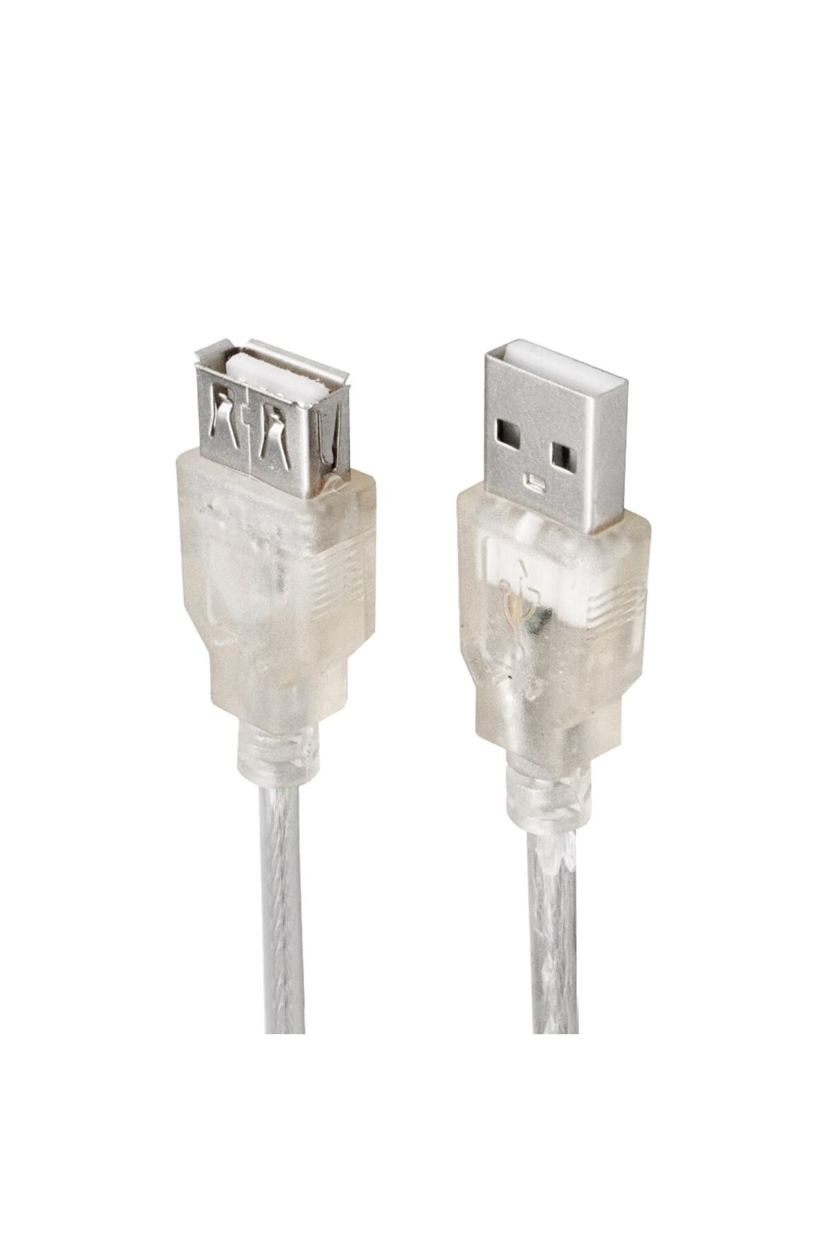 robotrend Pm-1314 Şeffaf/Mavi 5 Metre Usb 2.0 Uzatma Kablosu