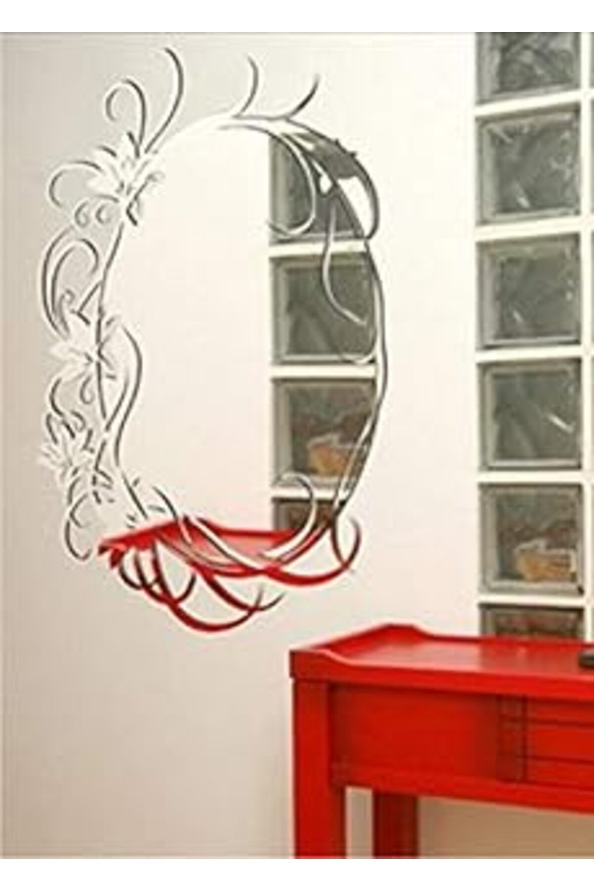 robotrend M3Decorium M3 Eliptik Dikey Sarmaşık Dekoratif Ayna