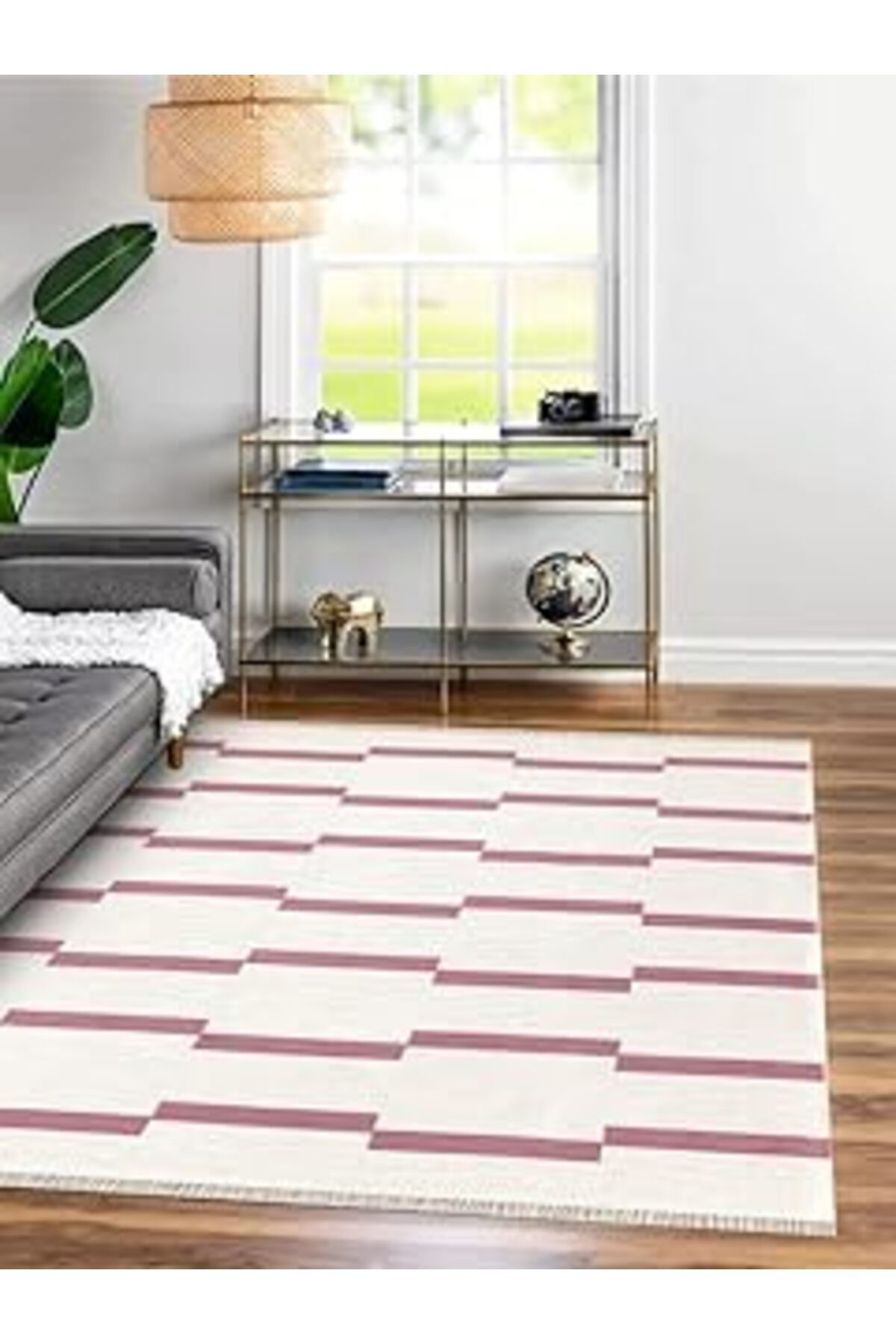 robotrend Mec Home Çift Taraflı Makinada Yıkanabilir Modern Desenli Dokuma Kilim Karessa 4 (80X150)
