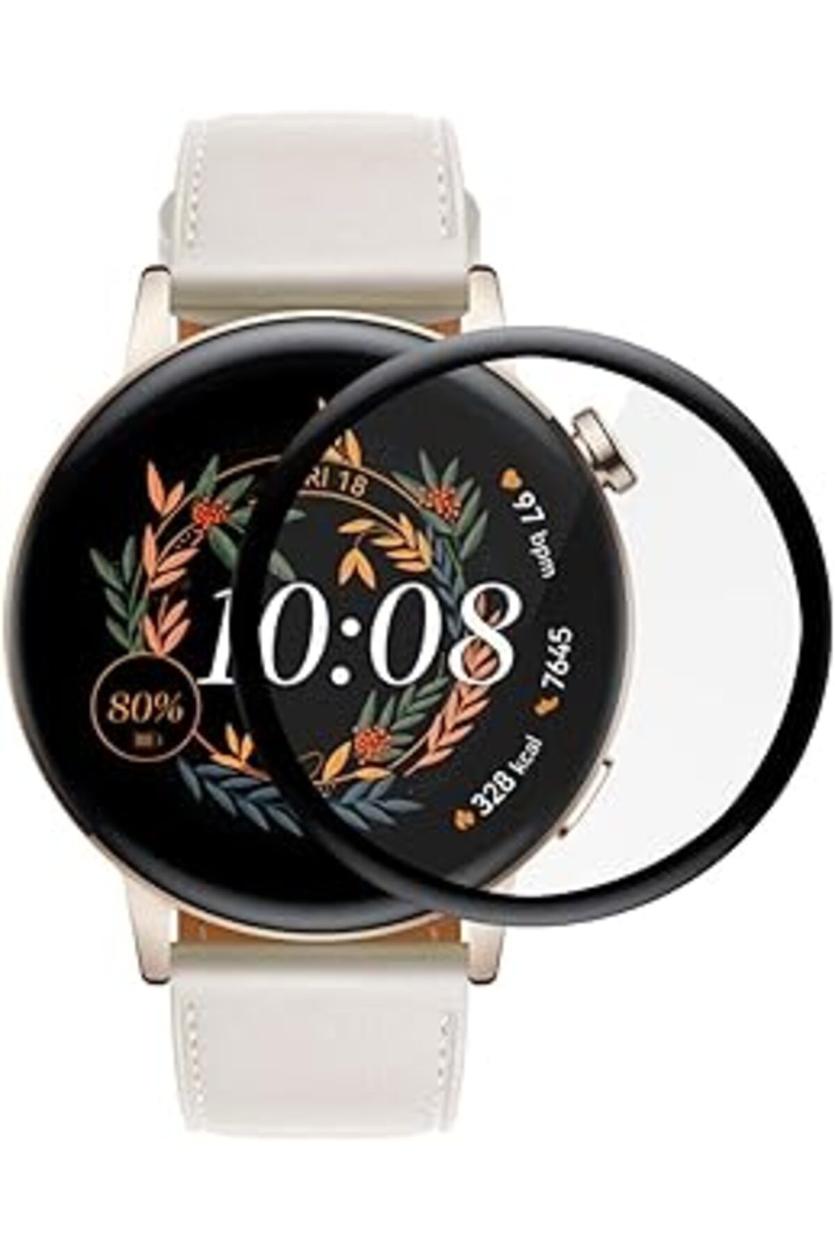 karadağsb Microsonic Huawei Watch Gt3 42Mm Tam Kaplayan Temperli Cam Full Ekran Koruyucu Siyah