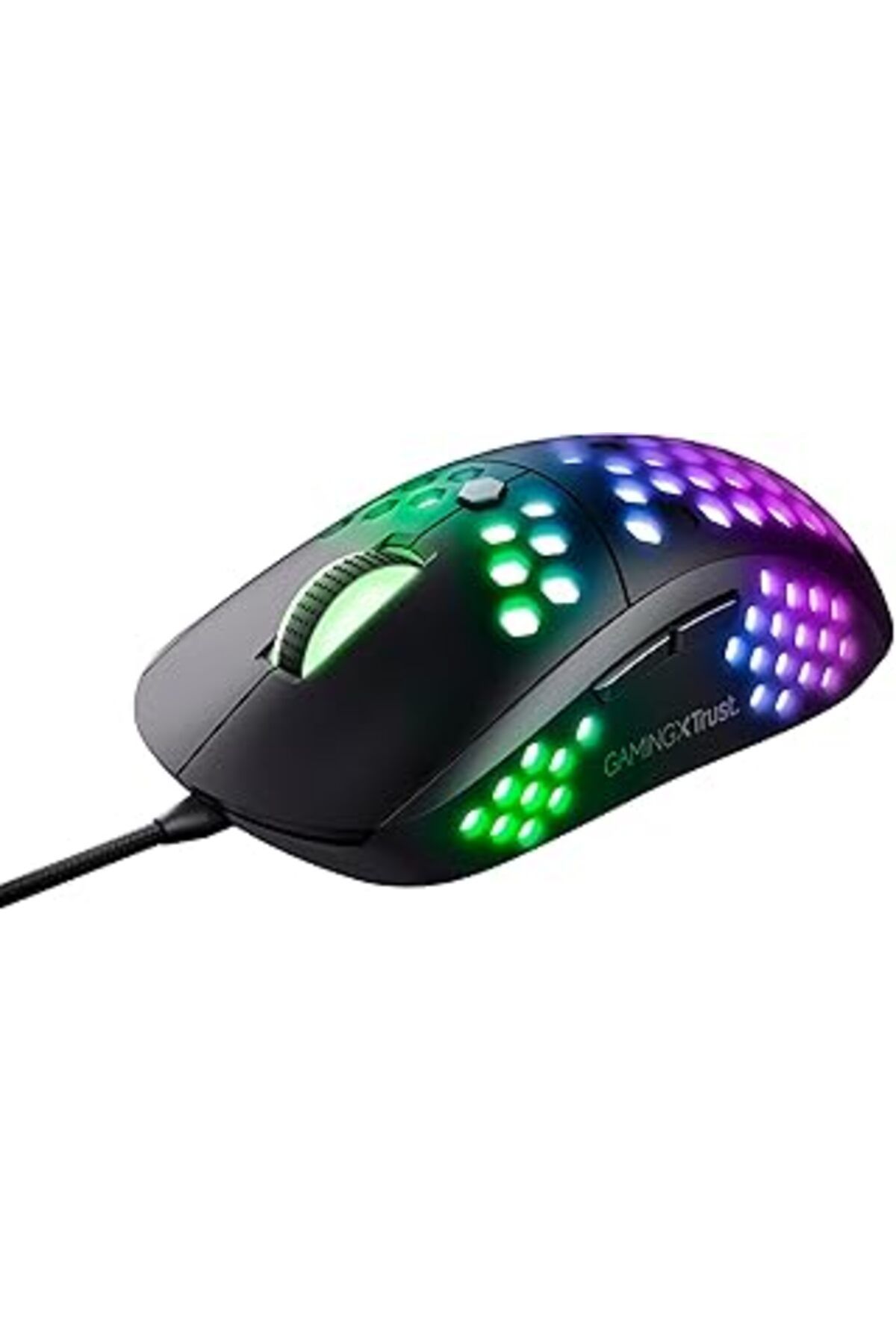 Mu Art Ahşap Trust Gaming Gxt 960 Graphic Hafif Rgb Aydınlatmalı Oyun Faresi, Siyah
