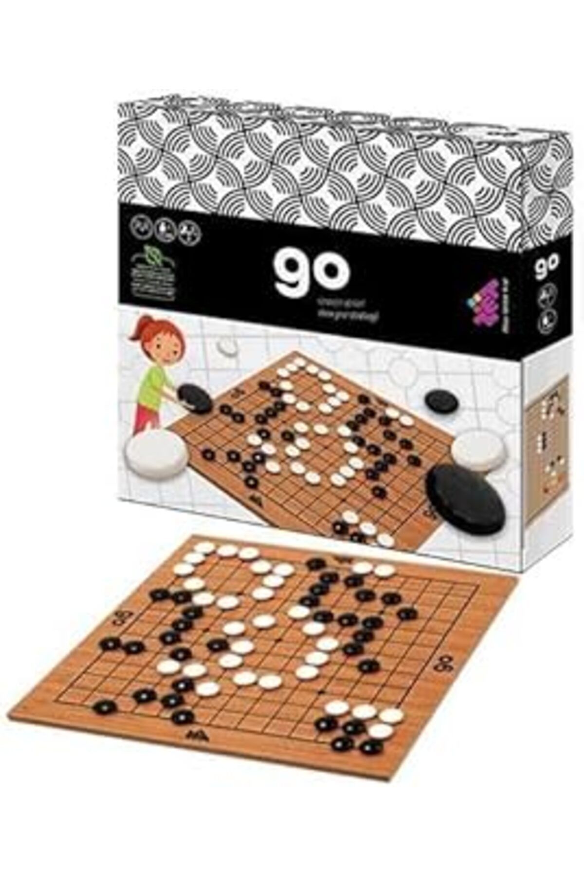 robotrend Zet Zeka Go Ahşap Ve Akıl Oyunu 5+ Yaş 2 Oyuncu (13X13 Kare)