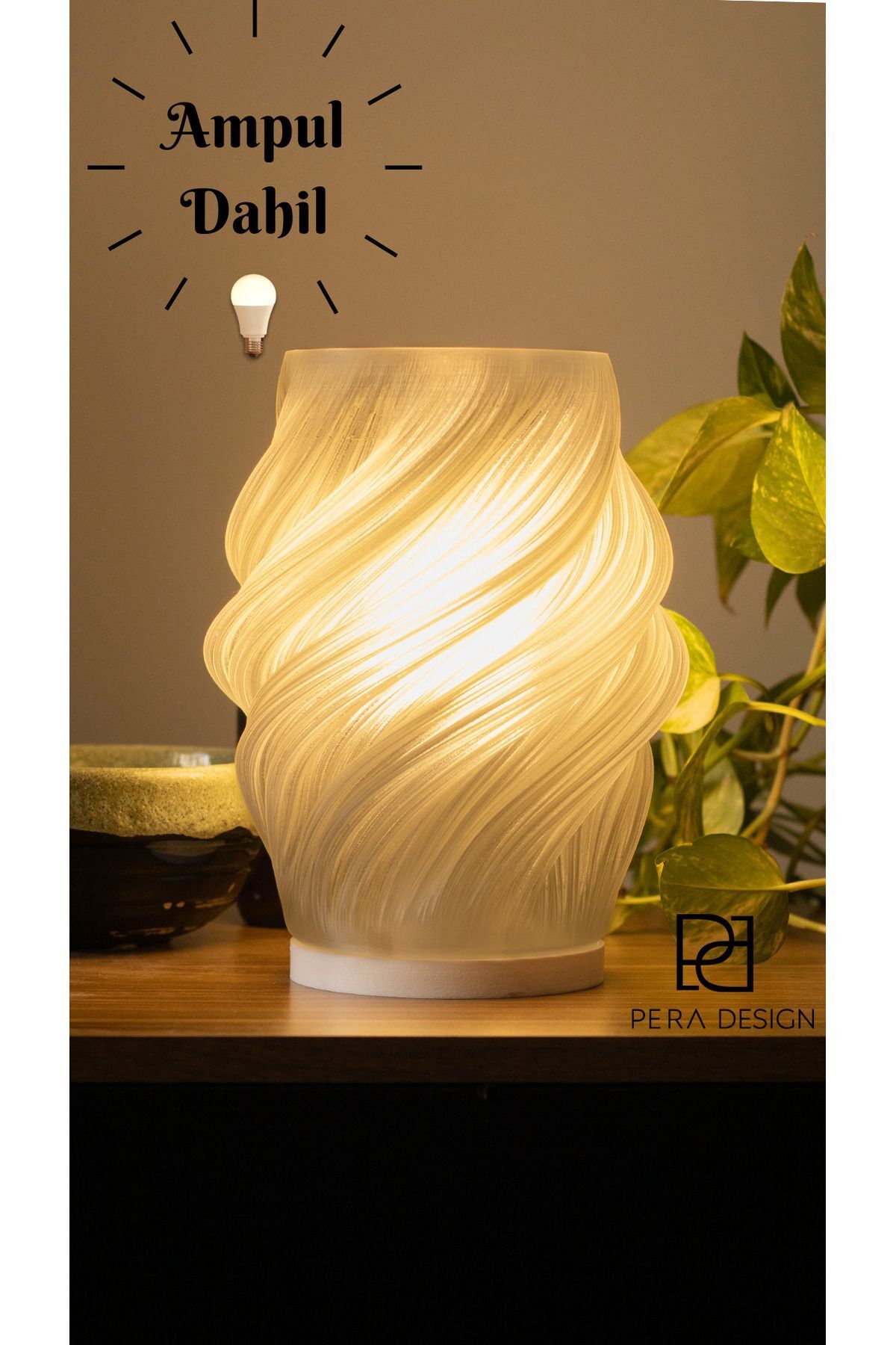 3D Pera Design Luna Abajur
