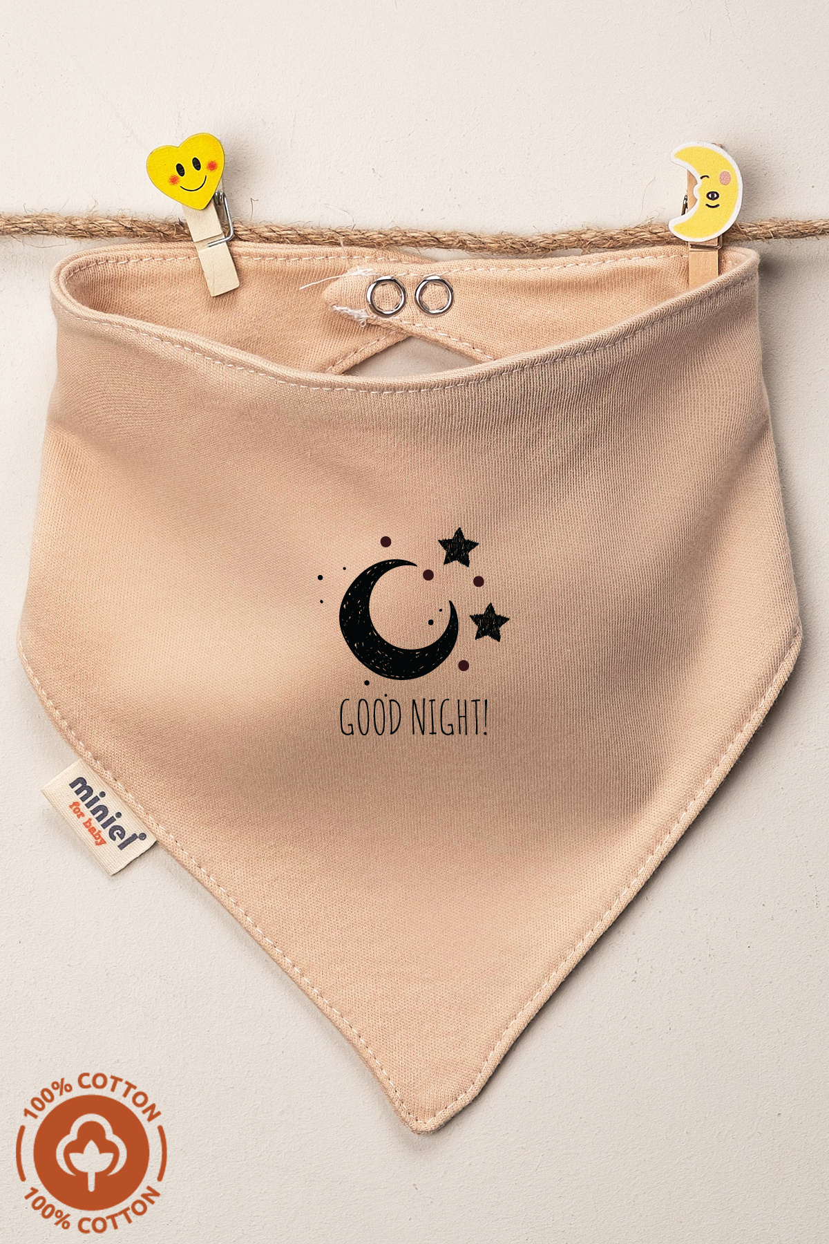 Miniel Kız Bebek Yenidoğan Penye Organik Pamuklu Baskılı Bebek Önlüğü 6'lı Set fotoğrafı 2 (önizleme)