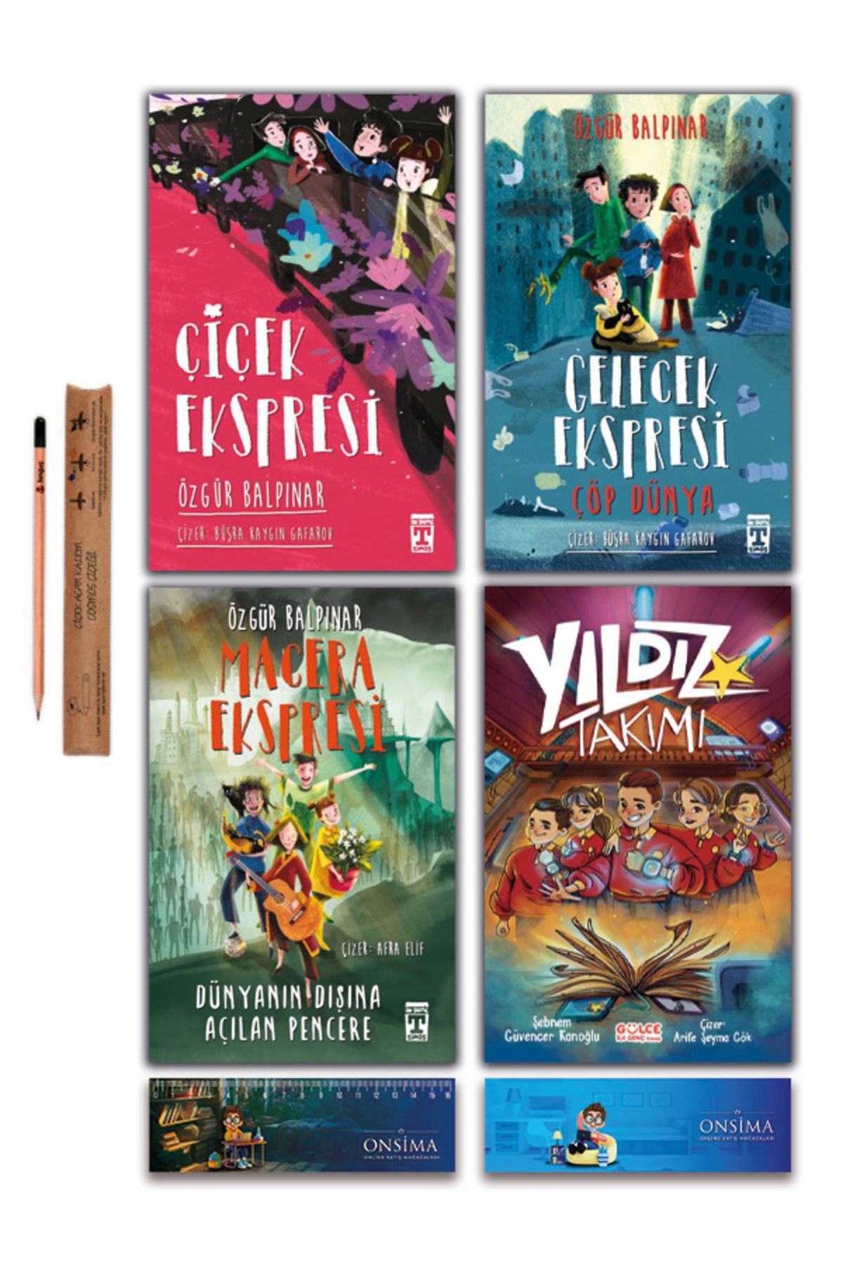 İlk Genç Timaş Yıldız Takımı - Çiçek Ekspresi - Gelecek Ekspresi - Macera Ekspresi Set 4 Kitap