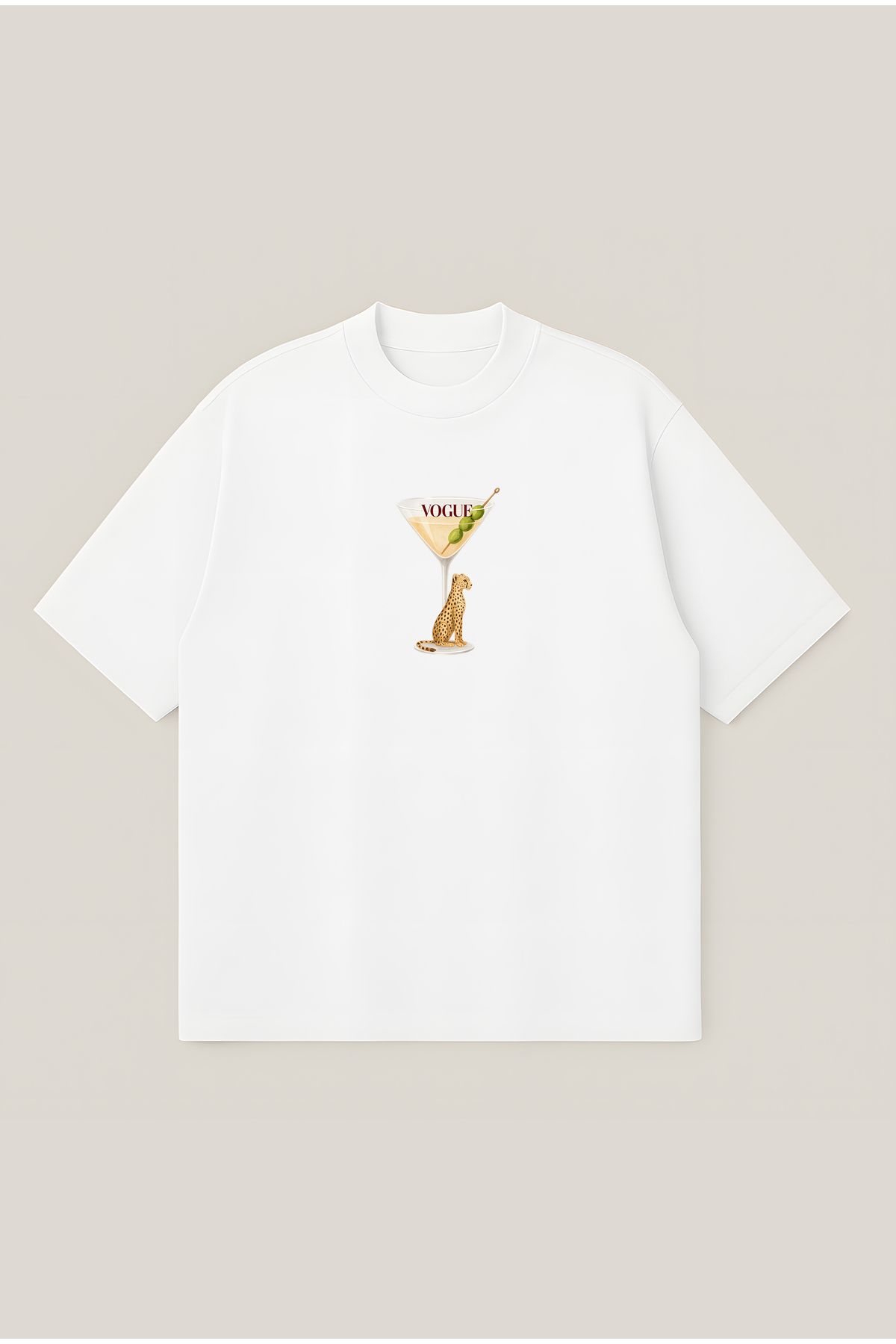 Moon Dancer Pinterest Unisex Oversize Baskılı Boxy Fit Kalın Kumaşlı T-shirt