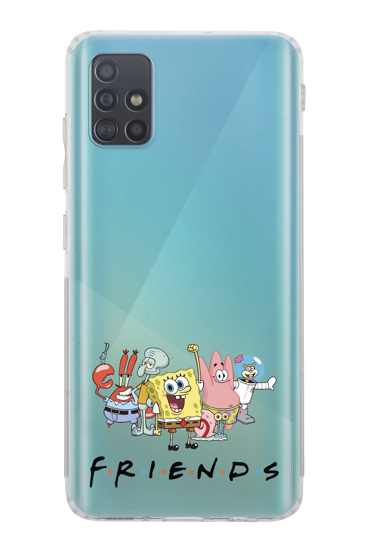 moonset Samsung Galaxy A51 Uyumlu Friends Tasarımlı Baskılı Şeffaf Telefon Kılıfı